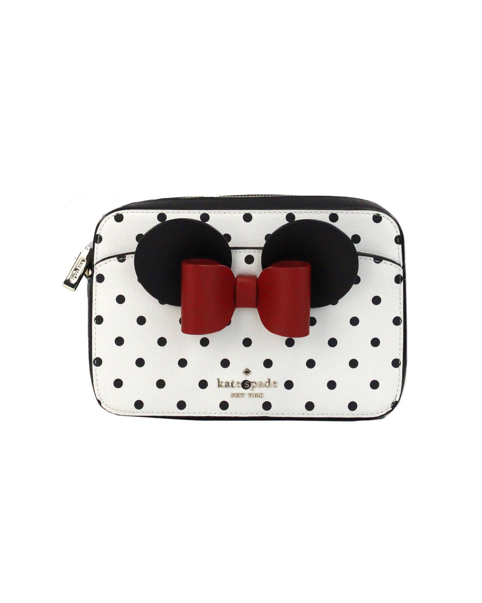 V539-64188-202506111610-00 Kate Spade Women's Disney Minnie Mouse Polka Dot Printed PVC Crossbody Camera Bag - One Size - Image 1