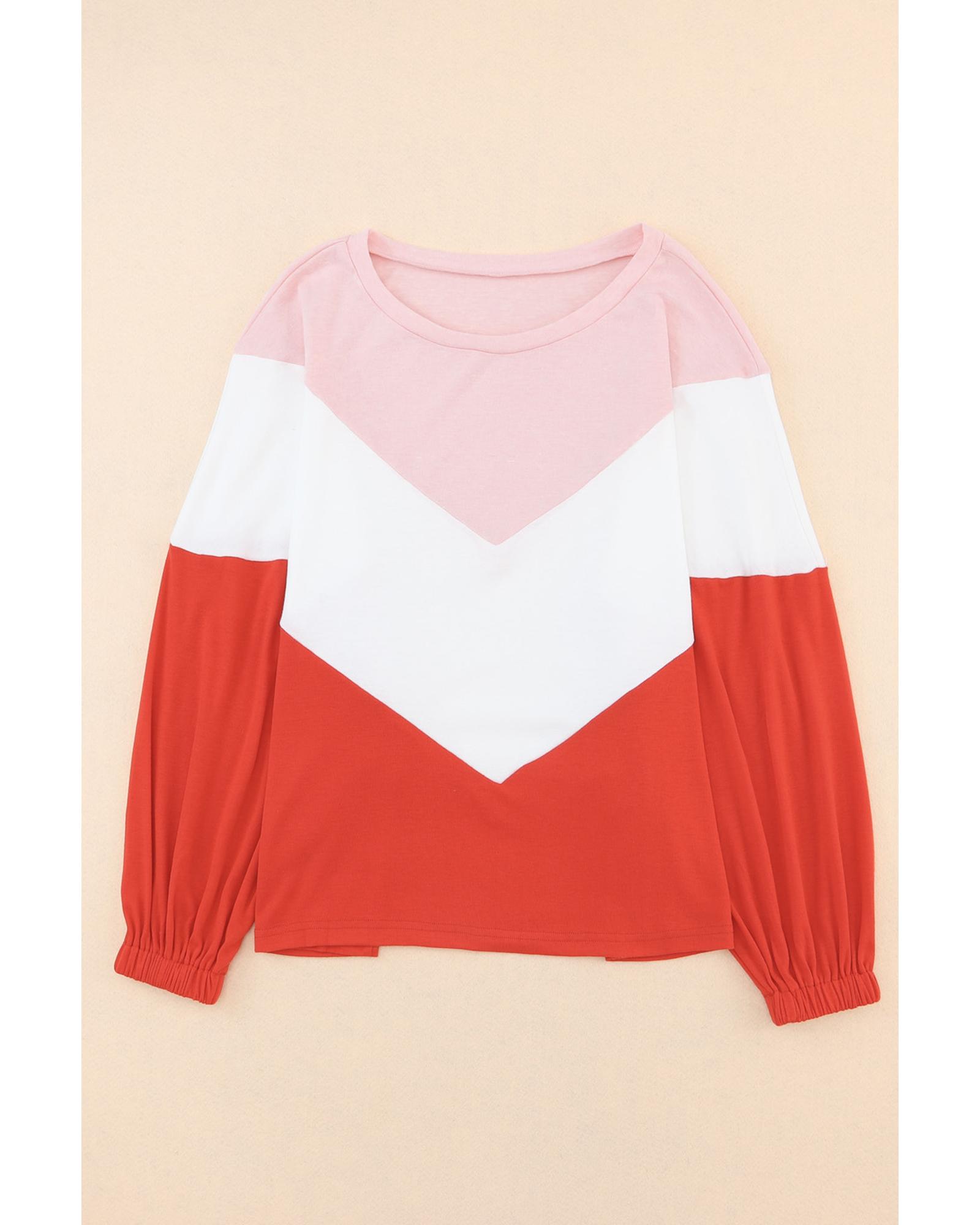 V539-AZEXDC25122161-14-S-202508251720-00 Azura Exchange Chevron Knit Top - S - Image 1