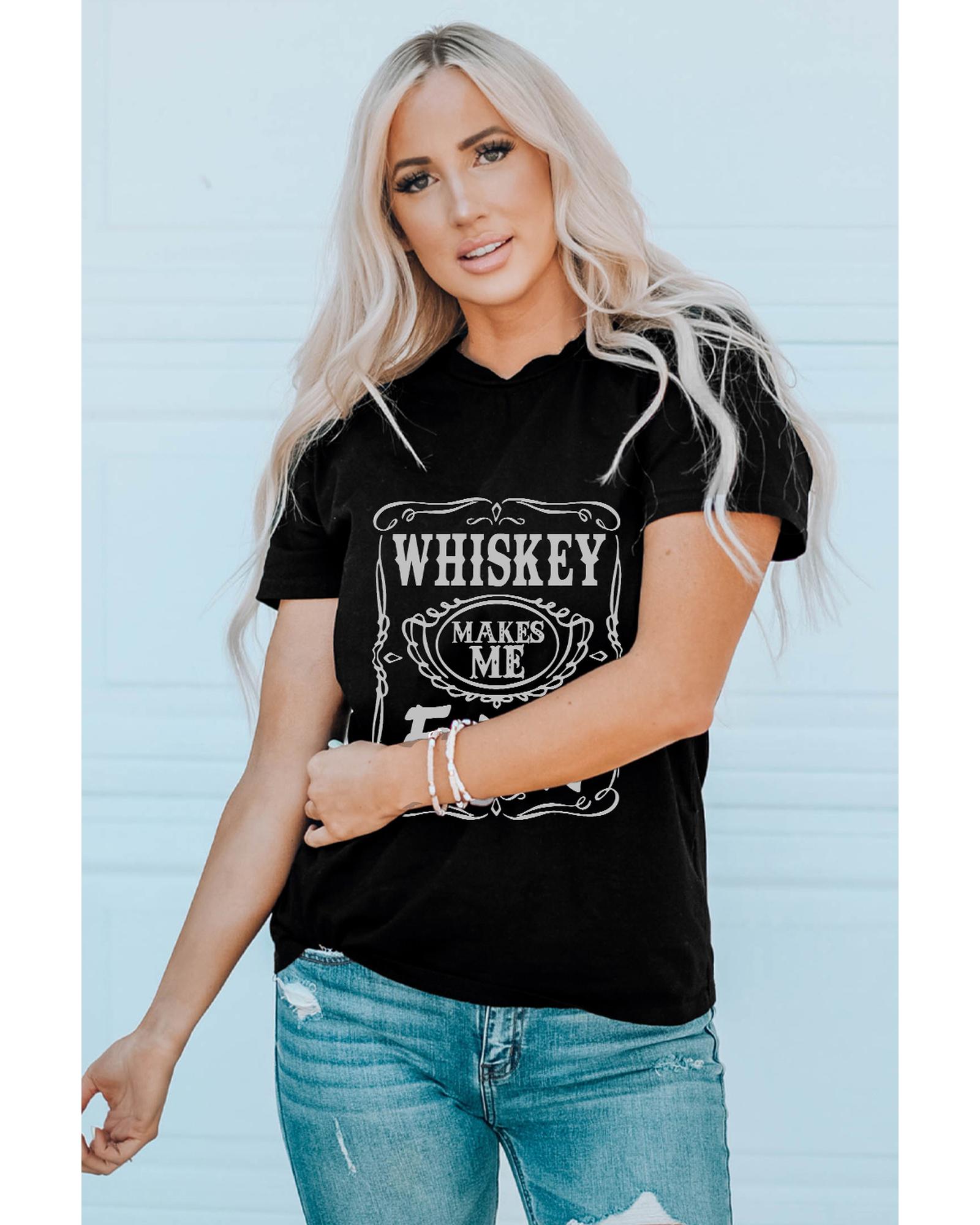 V539-AZEXDC25217589-2-M-202508261555-00 Azura Exchange Frisky Print Crewneck Graphic Tee - M - Image 1