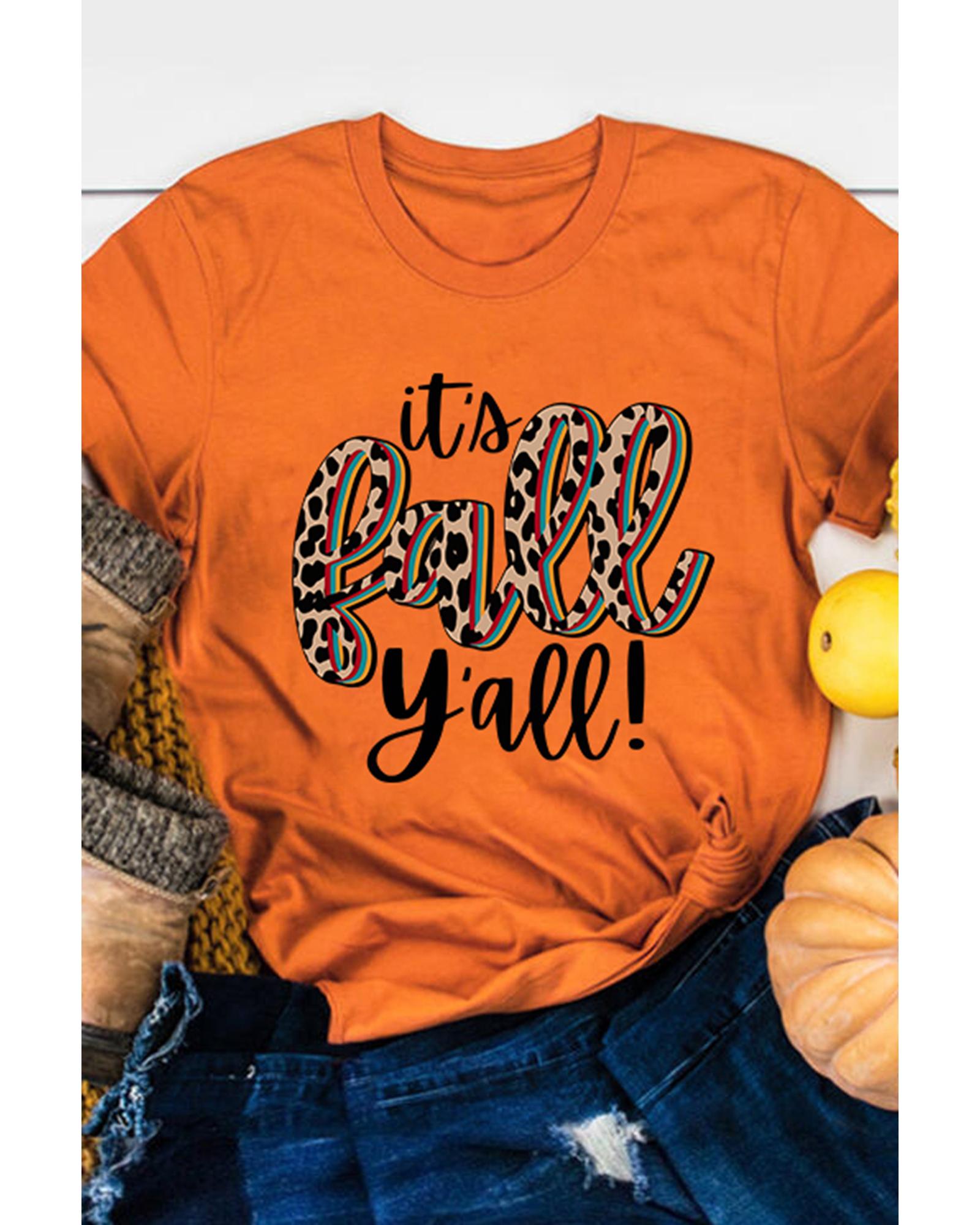 V539-AZEXDC25218024-14-S-164211-00 Azura Exchange Animal Print Casual T-Shirt for Fall - S - Image 1