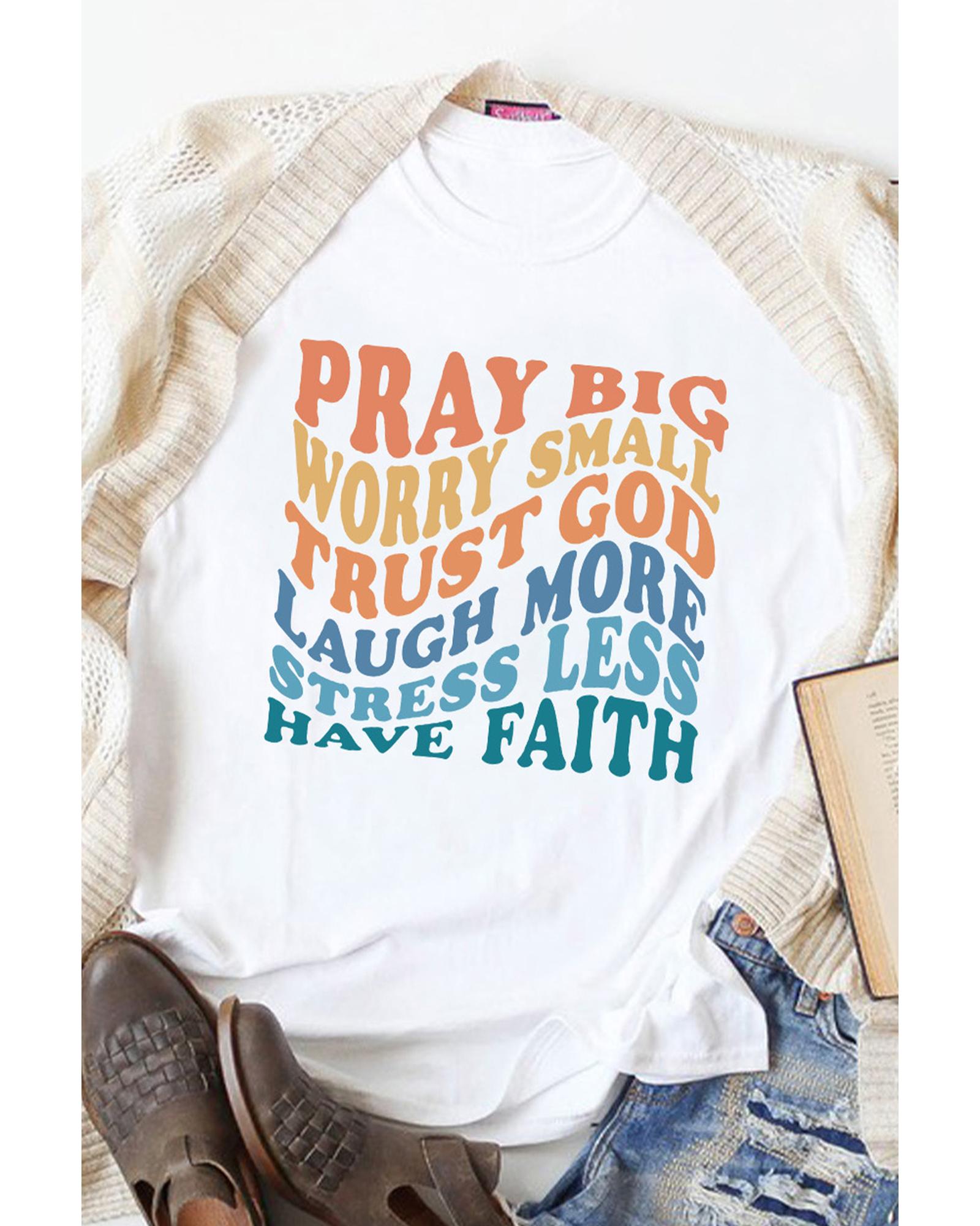 V539-AZEXDC25218178-1-M-202508272135-00 Azura Exchange Faith Inspired Words Print T-Shirt - M - Image 1