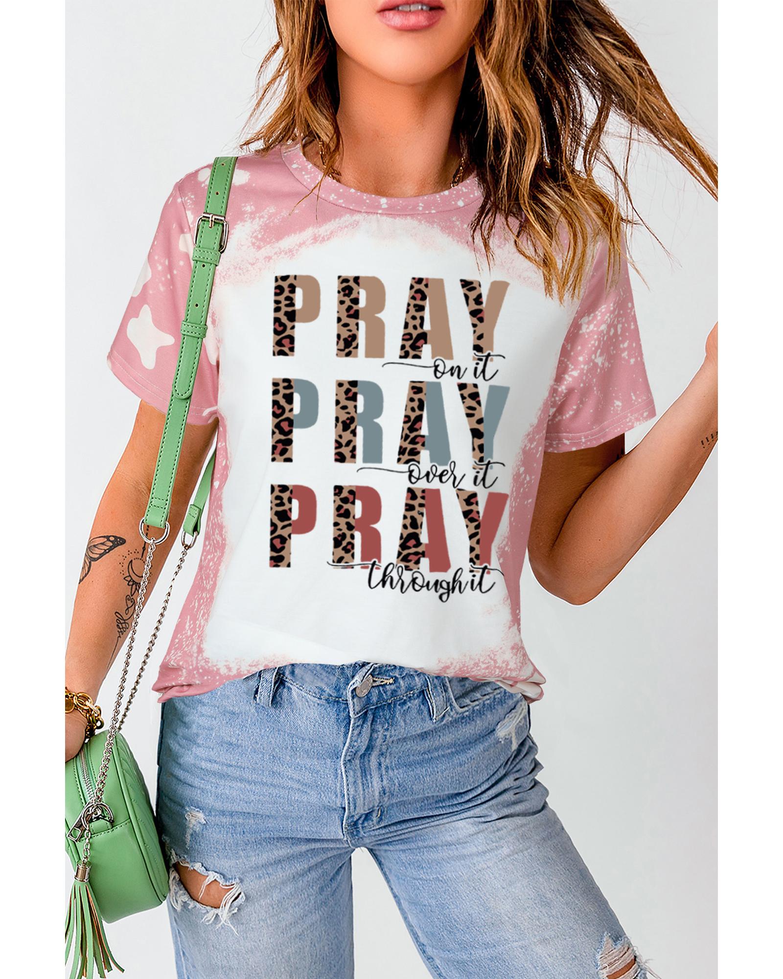 V539-AZEXDC25219227-10-S-202508261445-00 Azura Exchange Leopard Tie Dye Short Sleeve Graphic Tee - S - Image 1