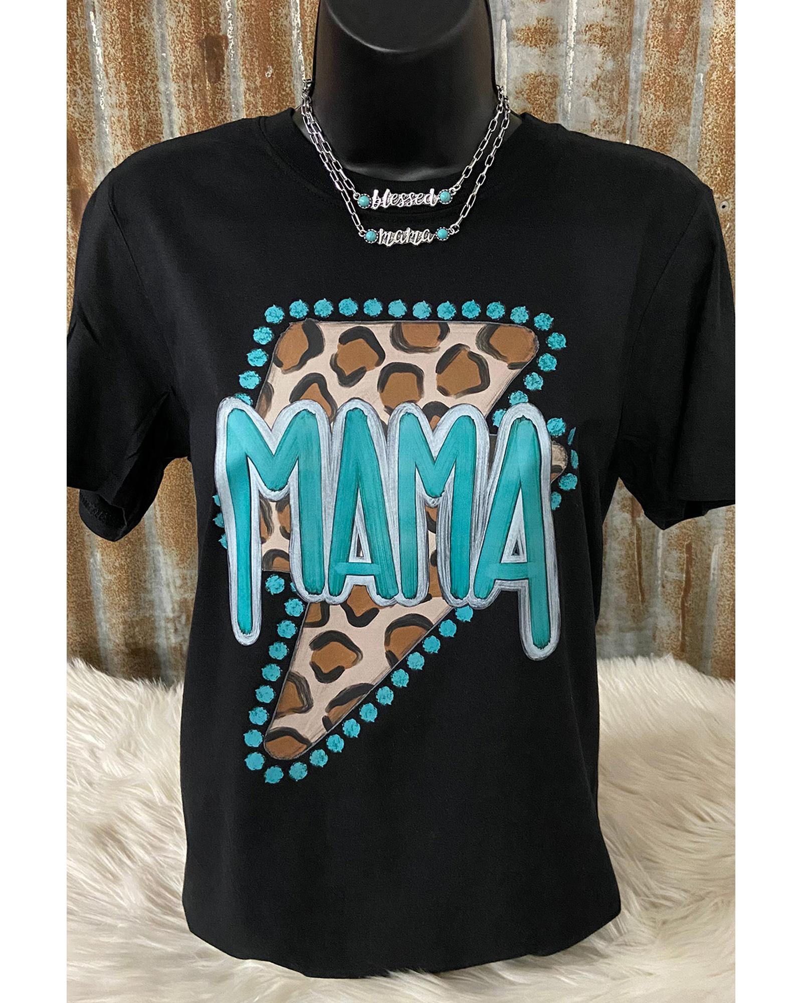 V539-AZEXDC25220000-2-XL-202508260310-00 Azura Exchange MAMA Leopard Lightening Graphic Tee - XL - Image 1