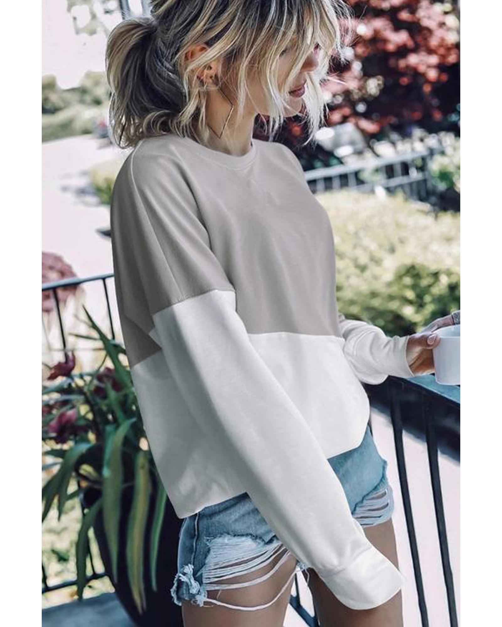 V539-AZEXDC2531107-11-M-202508261000-00 Azura Exchange Patchwork Dropped Shoulder Sweatshirt - M - Image 1