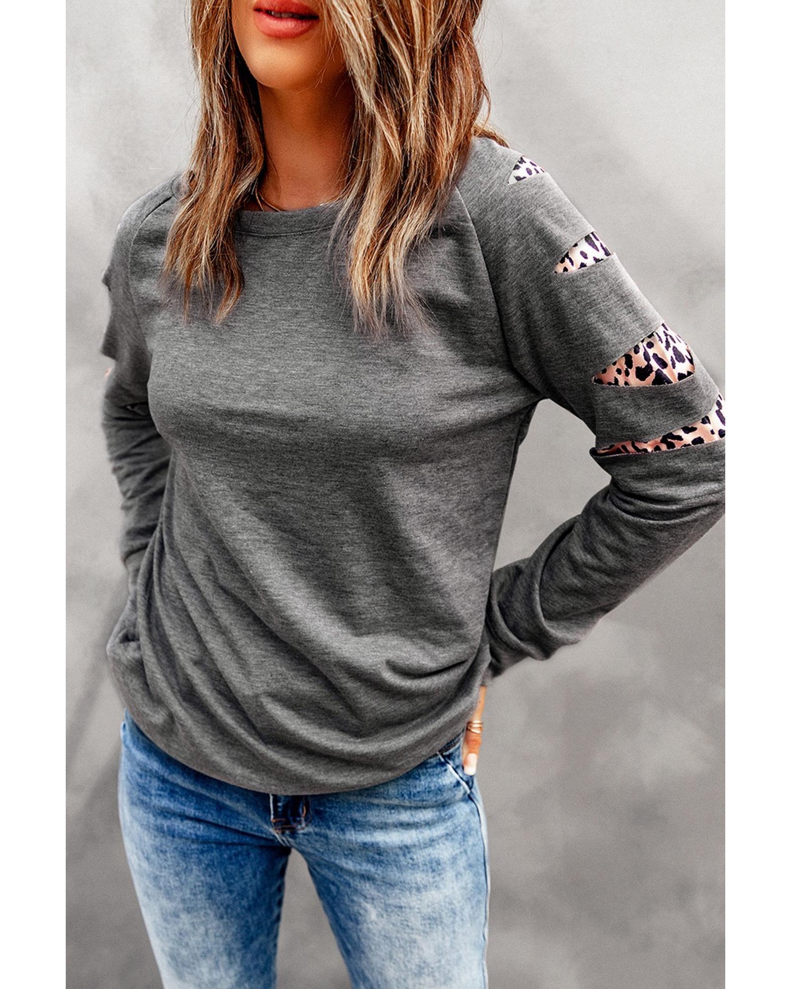 V539-AZEXDC2531174-11-M-202508261350-00 Azura Exchange Gray Sweatshirt - M - Image 1