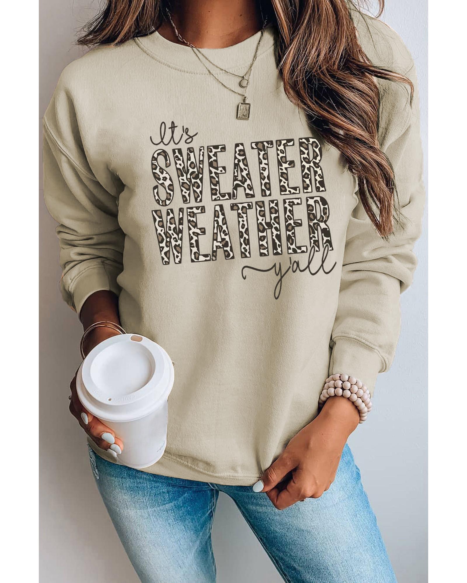 V539-AZEXDC25313584-16-S-162395-00 Azura Exchange Leopard Print Pullover Sweatshirt - S - Image 1