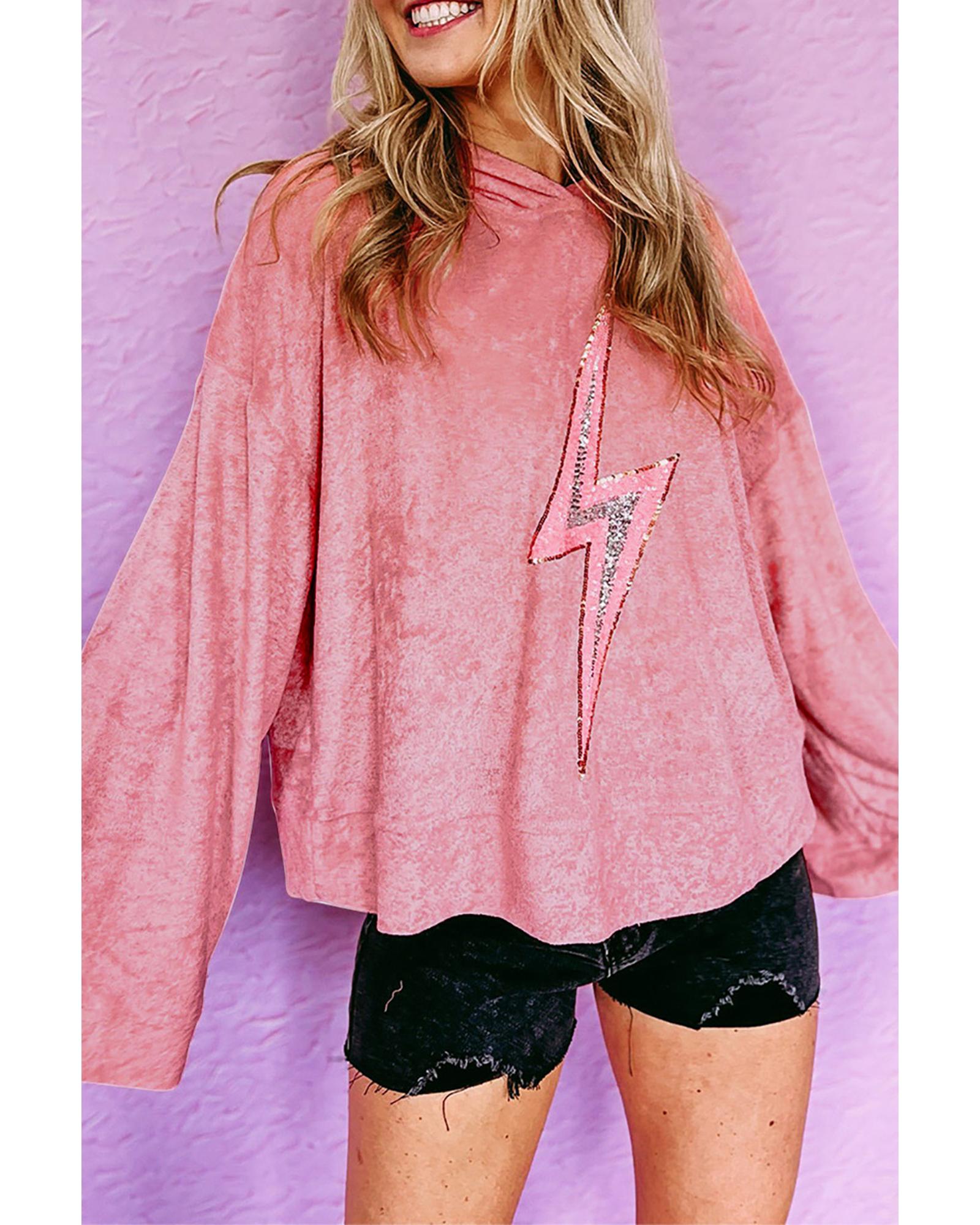 V539-AZEXDC25313968-10-XL-202508290510-00 Azura Exchange Sequin Oversized Hoodie - XL - Image 1