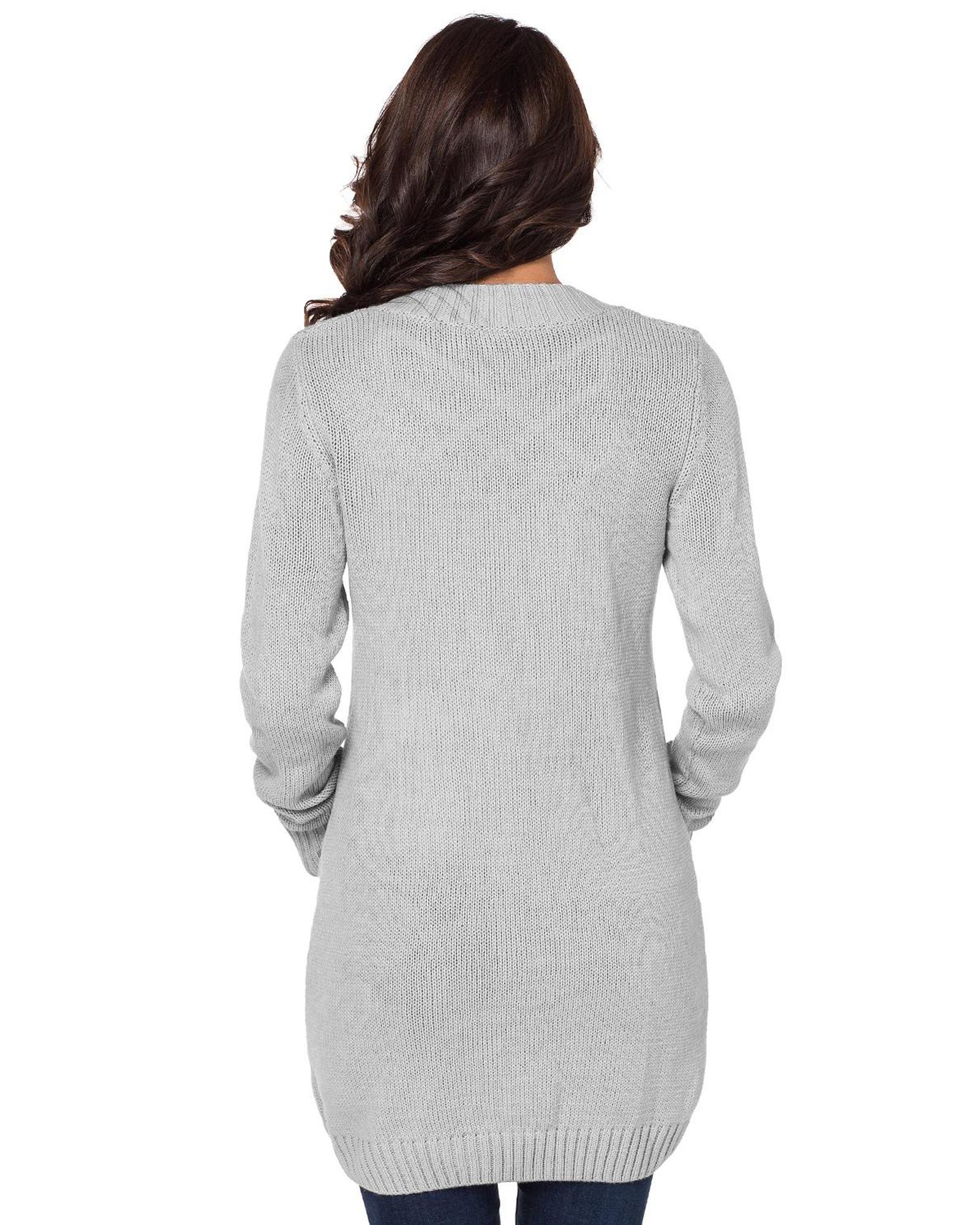 V539-AZEXDC27837-11XL-202508281100-00 Gray Front Pocket and Buttons Closure Cardigan - XL - Image 1