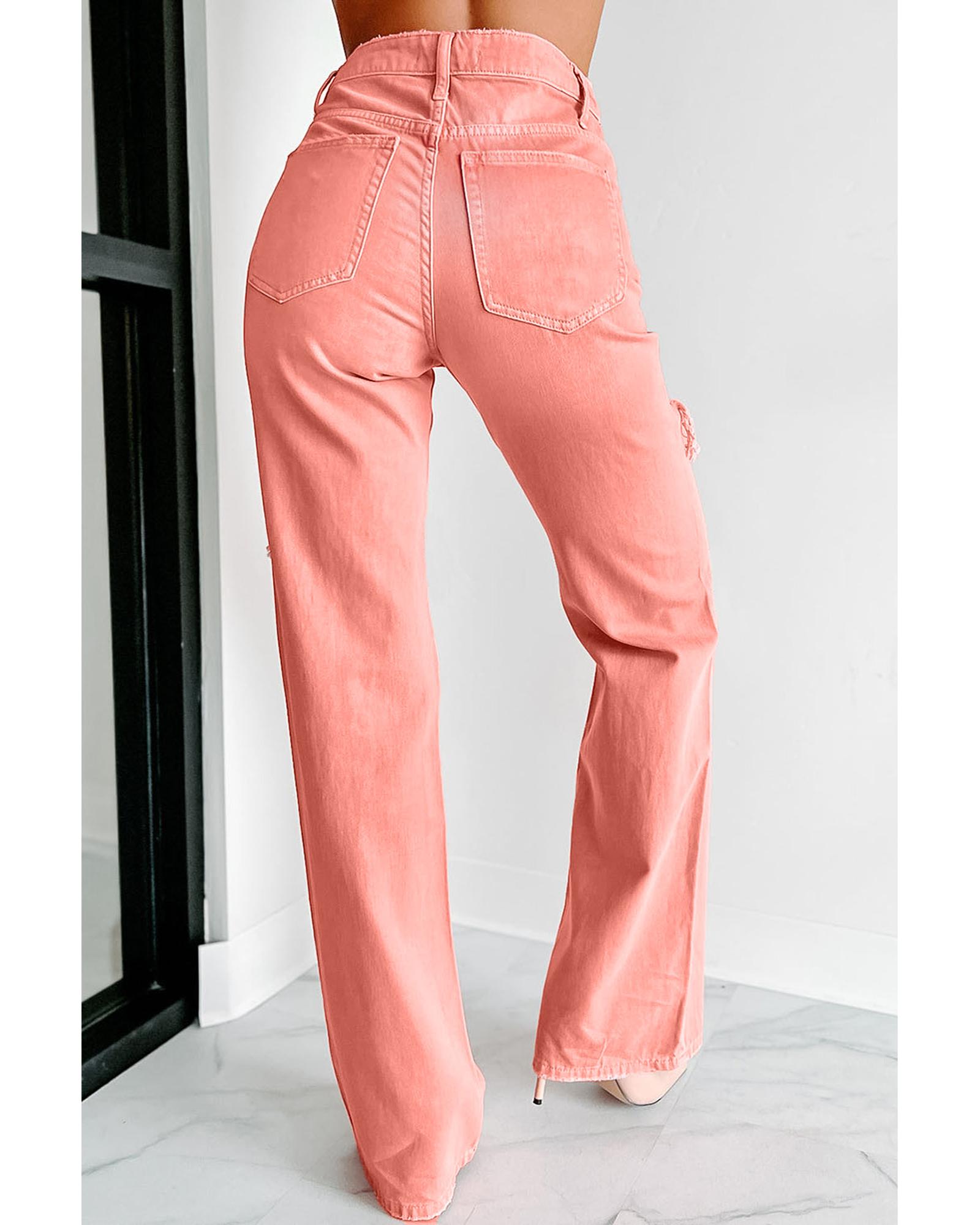 V539-AZEXDC7873435-10-14-202508260055-00 Azura Exchange Ripped Straight Leg Pocket Jeans - 14 US - Image 1