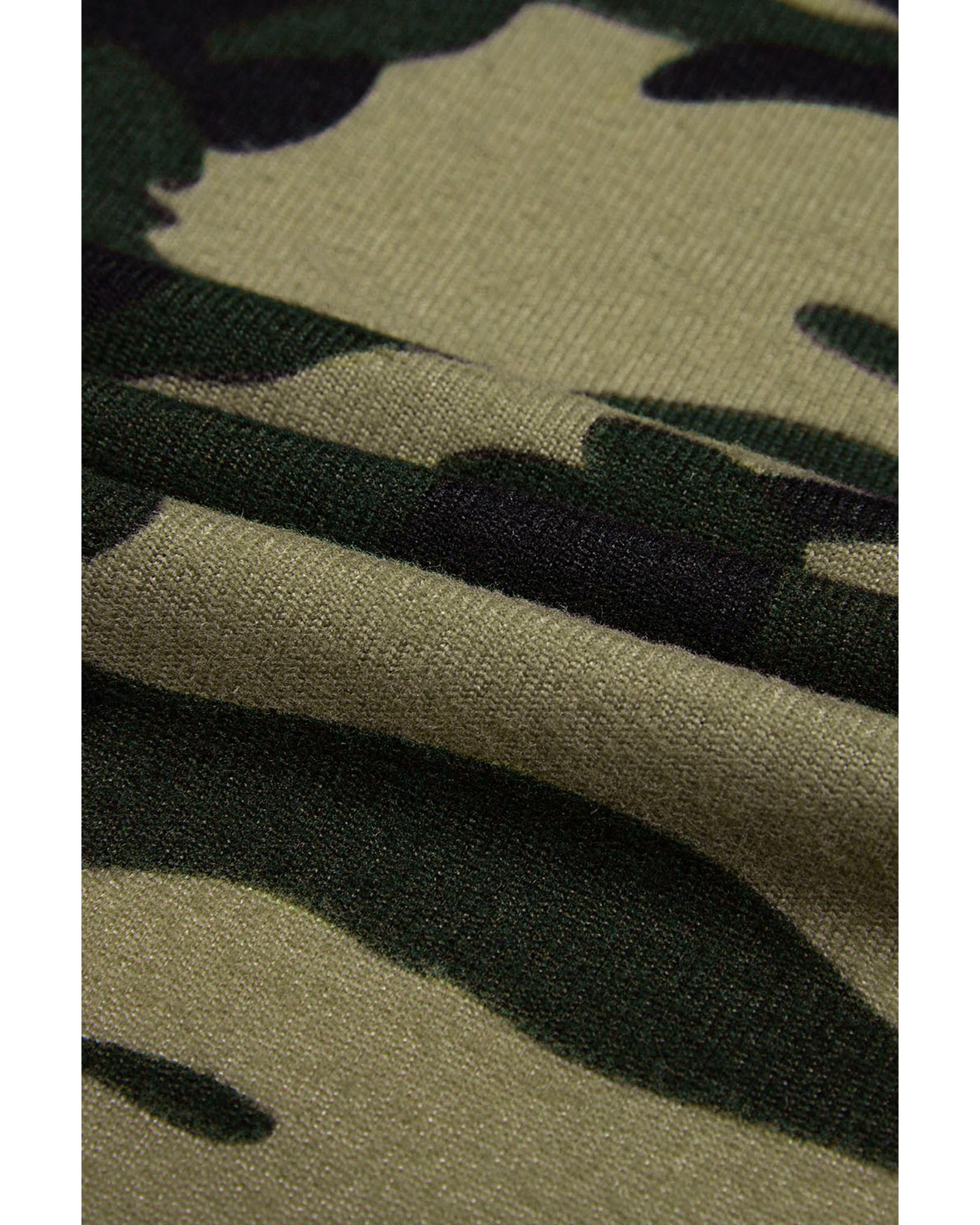 V539-AZEXDC85326-9-M-202508300920-00 Green Camo Print Long Cardigan - M - Image 1