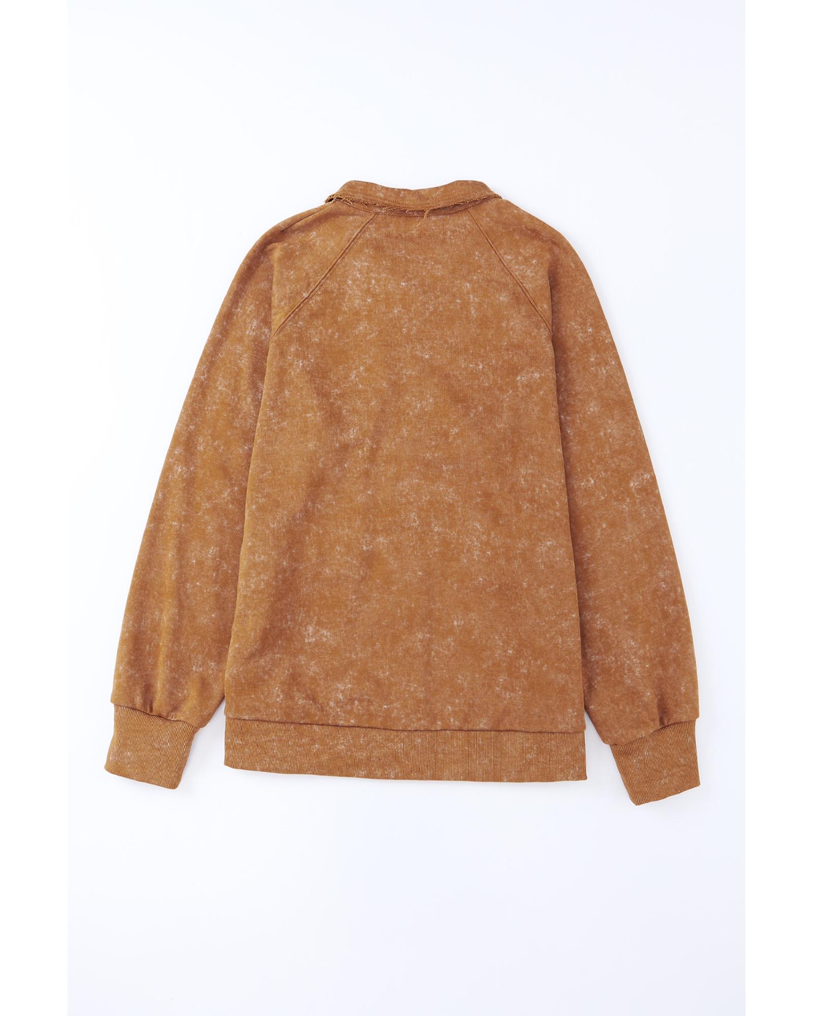 V539-AZEXDC854296-16-M-202508281155-00 Khaki Vintage Washed Flap Pocket Button Shacket - M - Image 1