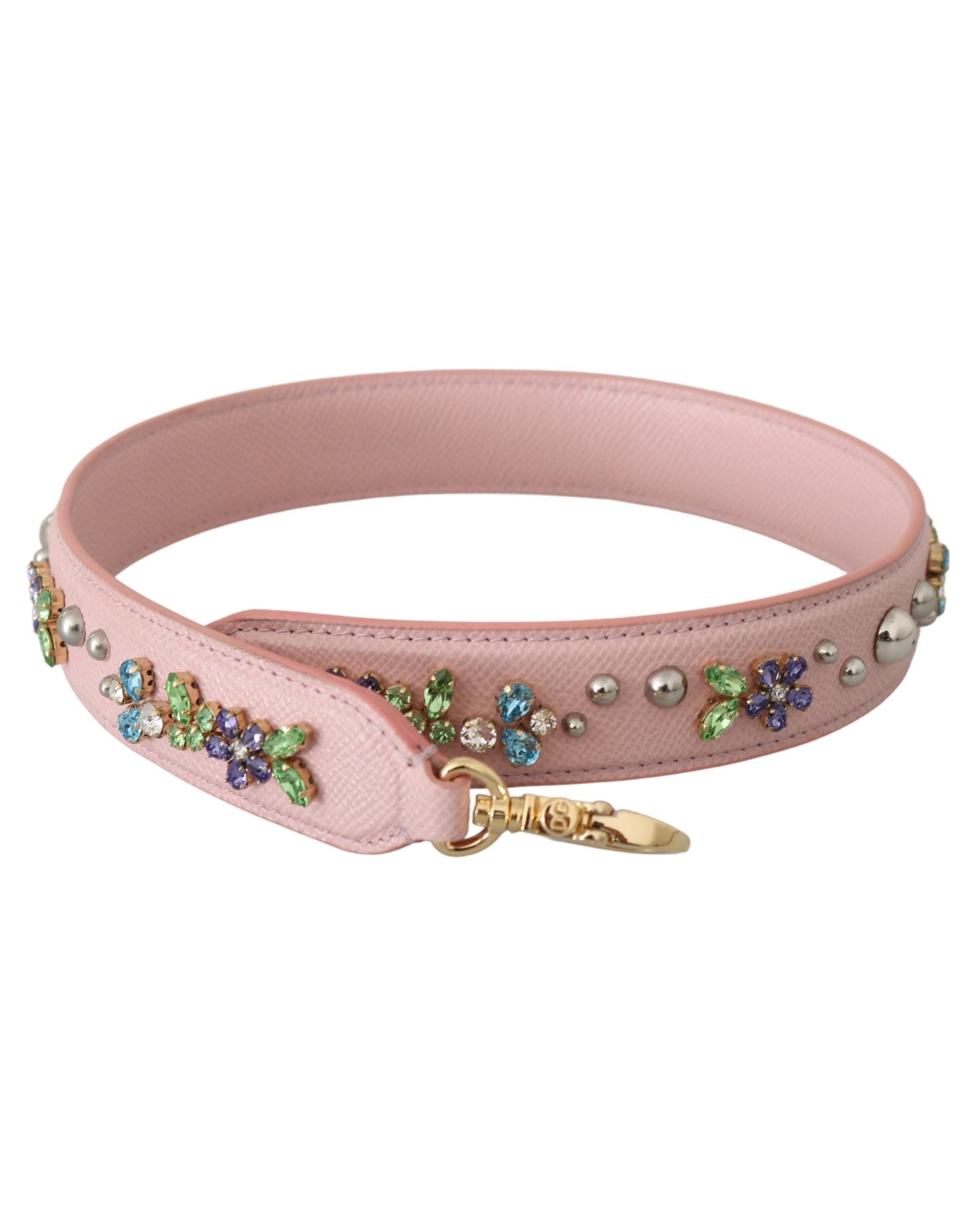 V539-BEL60706-202509010625-00 Dolce & Gabbana Crystal Studs Leather Shoulder Strap One Size Women - Image 1