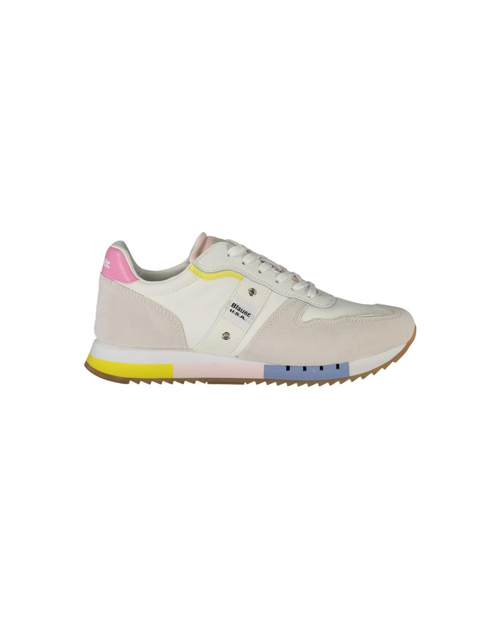 V539-BL-36044-EU38US8-202506160222-00 Blauer Women's White Leather Sneaker - 38 EU - Image 1