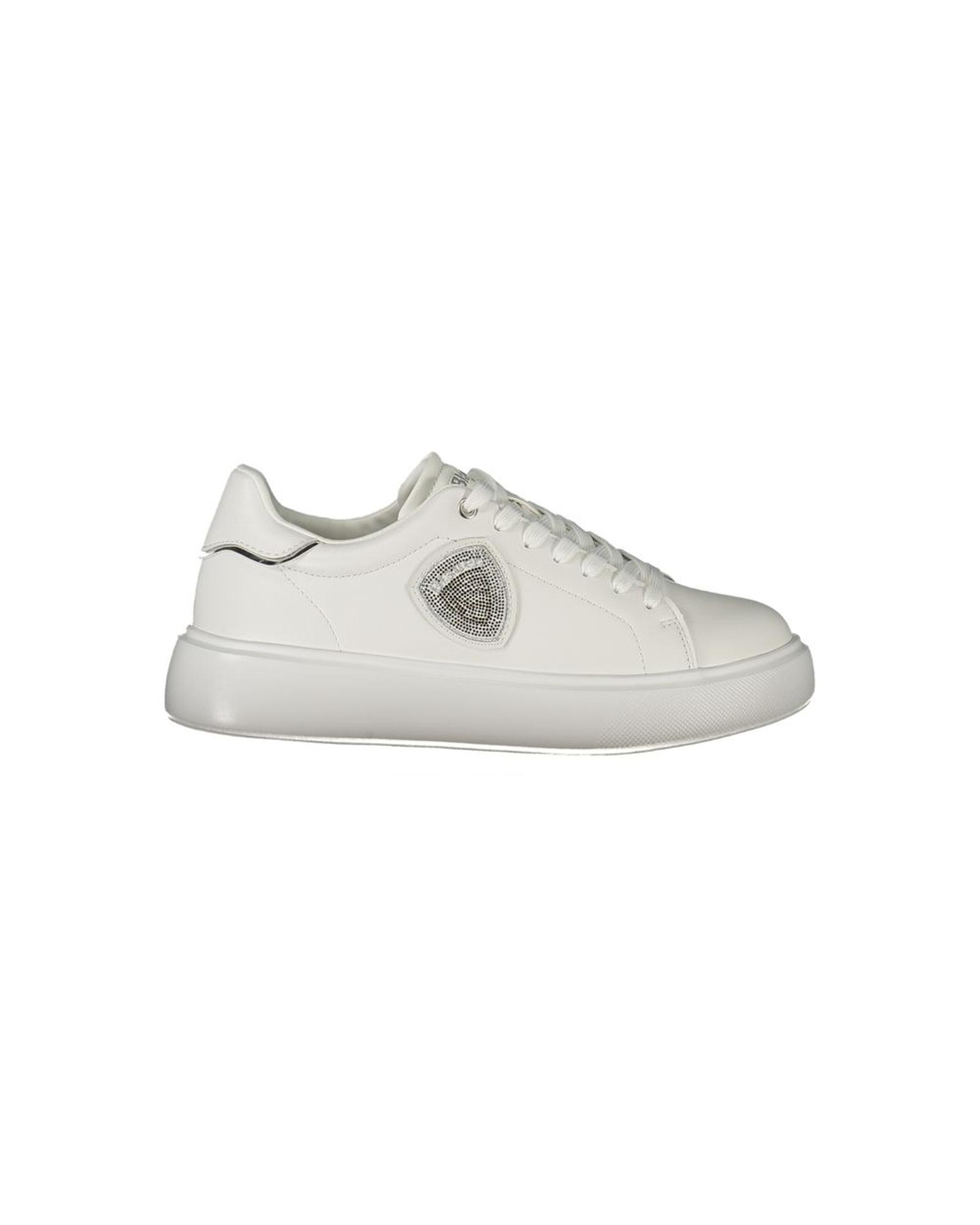 V539-BL-36059-EU38US8-202506160235-00 Blauer Women's White Leather Sneaker - 38 EU - Image 1