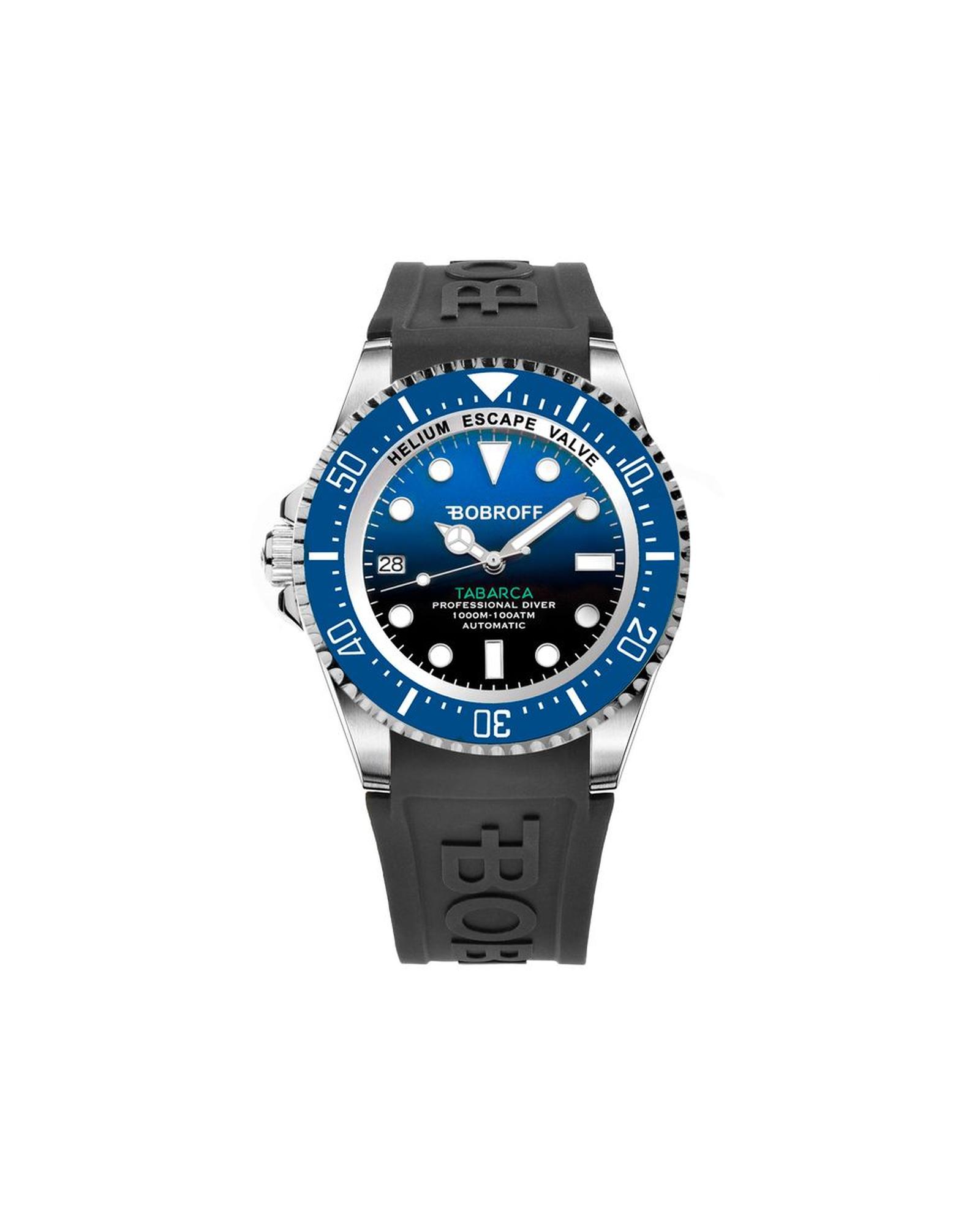 V539-BOBF0003IBABFSTNAC-202506160022-00 Bobroff Men's Black Rubber Watch - One Size - Image 1