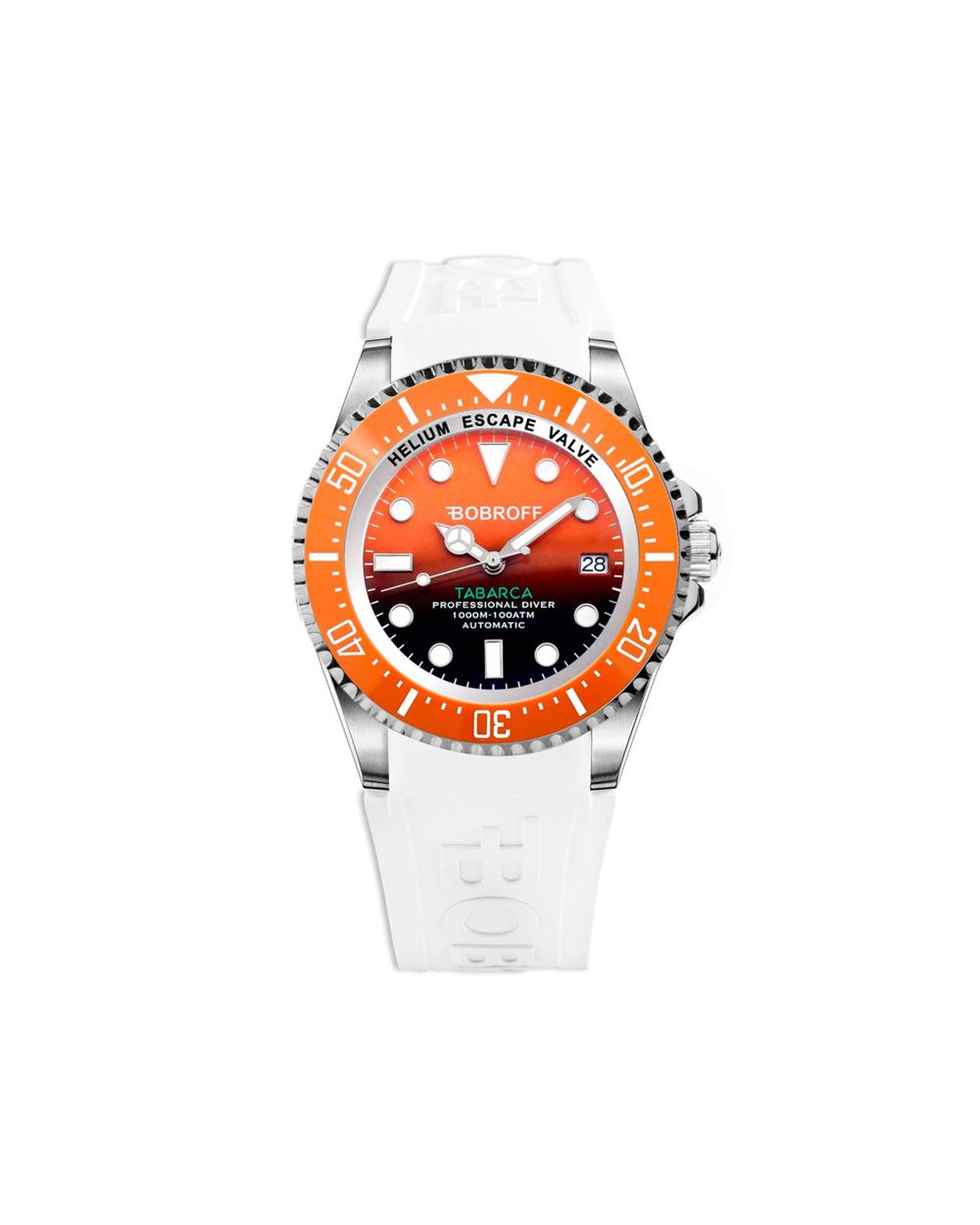 V539-BOBF0004BNBFSTBAC-202506160026-00 Bobroff Men's White Rubber Watch - One Size - Image 1
