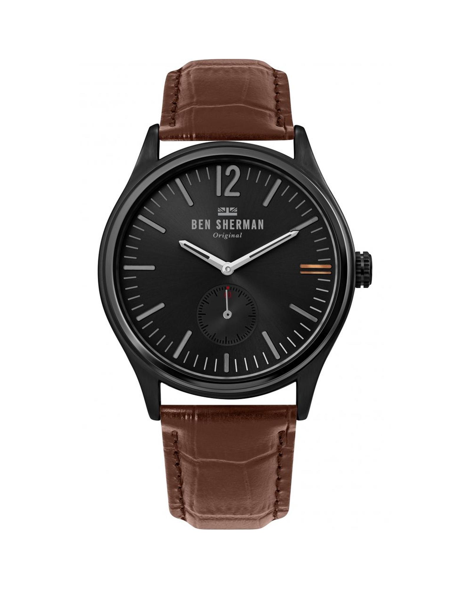 V539-BSWB035TAC-202506160116-00 Ben Sherman Men's Brown Leather Watch - One Size - Image 1