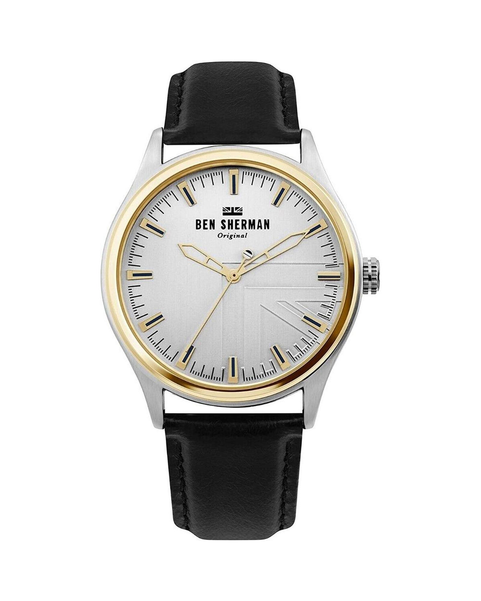 V539-BSWB036BAC-202506160116-00 Ben Sherman Men's Black Leather Watch - One Size - Image 1