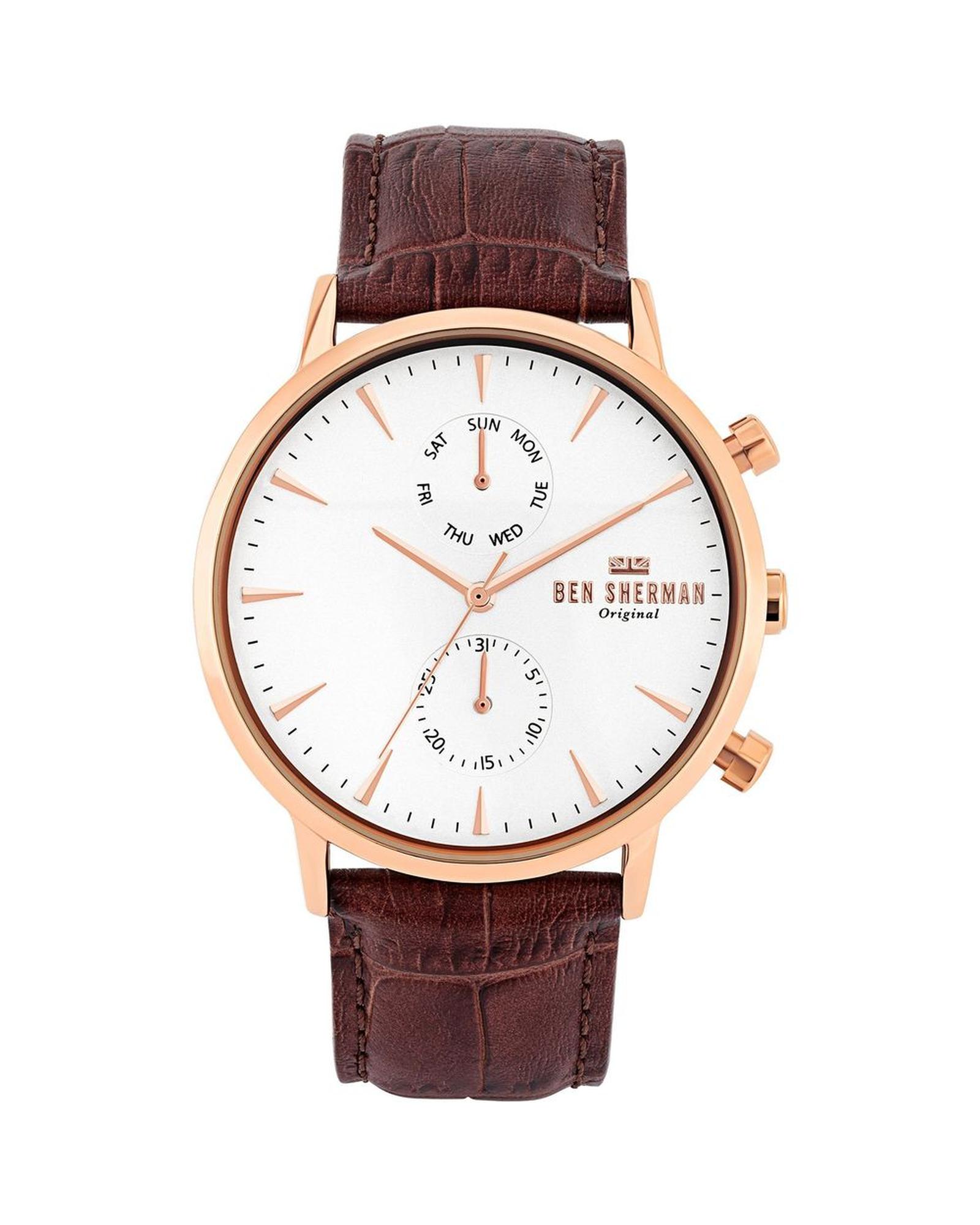 V539-BSWB041TRGAC-202506160121-00 Ben Sherman Men's Brown Leather Watch - One Size - Image 1