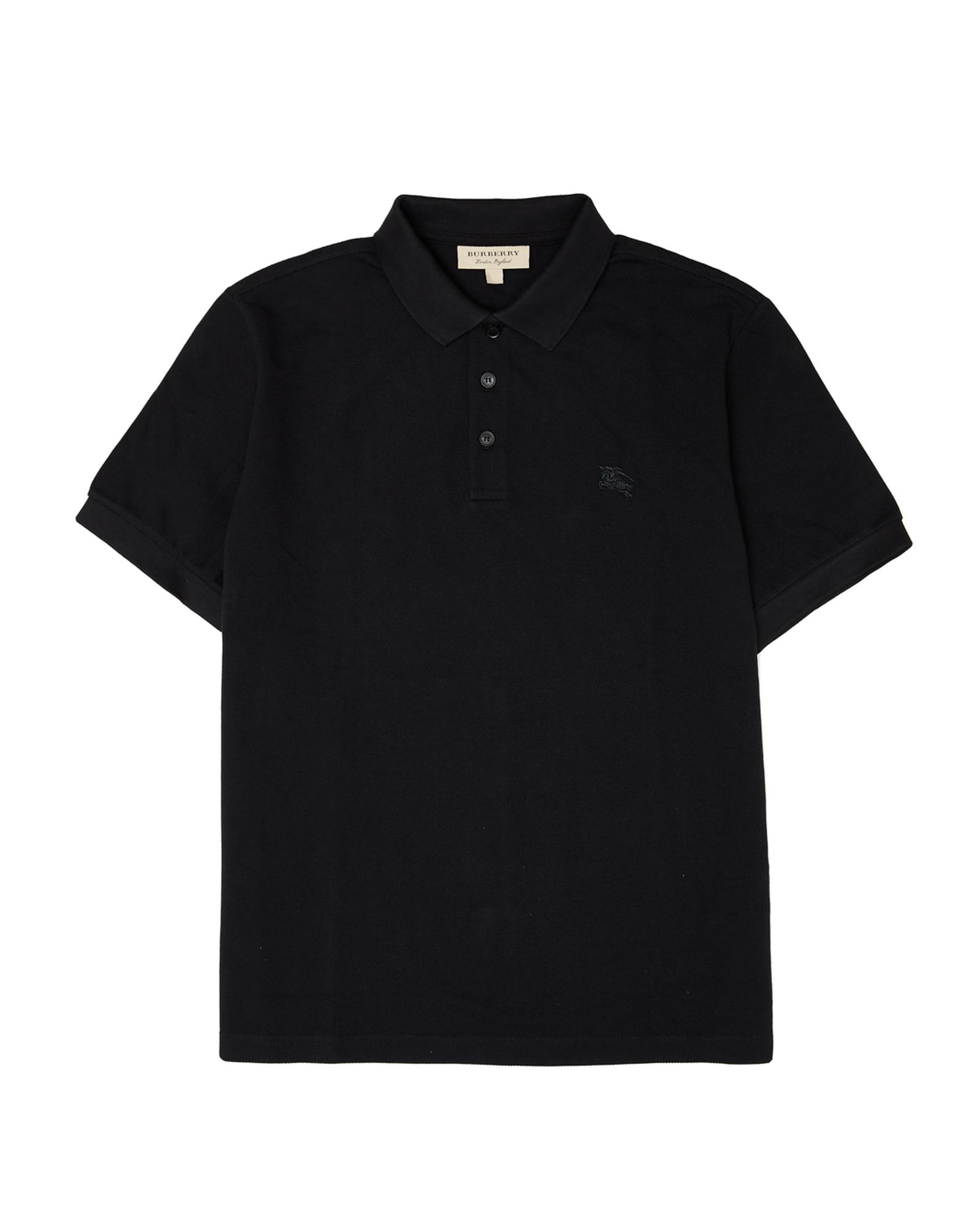 V539-BU8000913BK-202506160447-00 Burberry Men's Black Cotton Collared Polo Shirt - 52 IT - Image 1