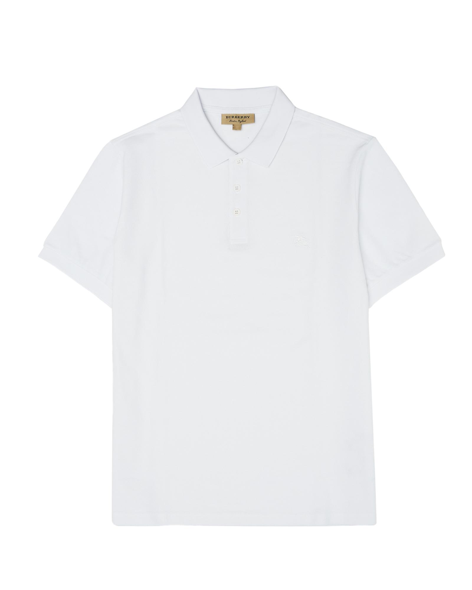 V539-BU80009191001-202506160447-00 Burberry Men's White Cotton Collared Polo Shirt - 54 IT - Image 1