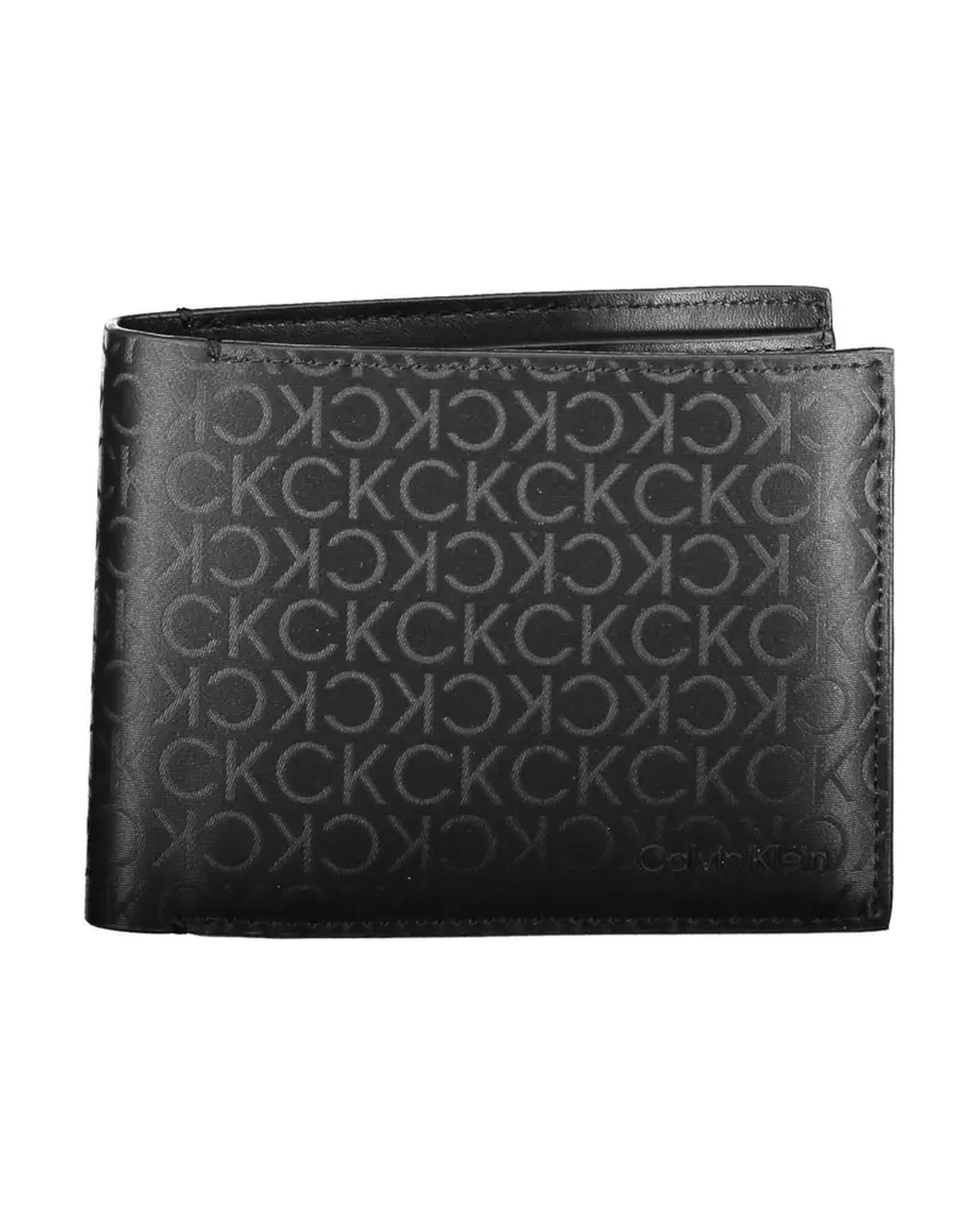 V539-CA-22070-202506160531-00 Calvin Klein Men's Black Polyester Wallet - One Size - Image 1