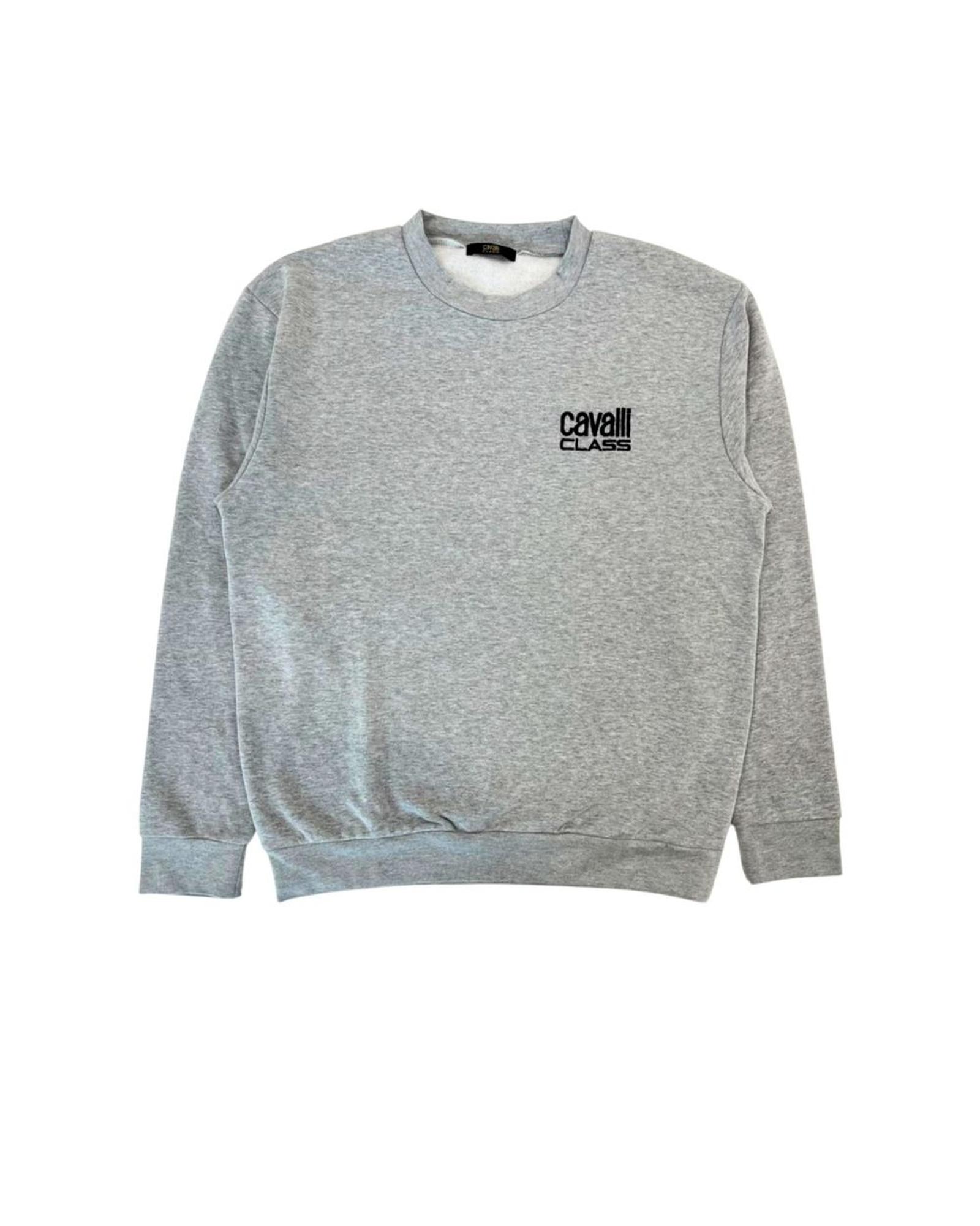 V539-CA-24776-XS-202506160730-00 Cavalli Class Men's Gray Polyester Sweater - XS - Image 1