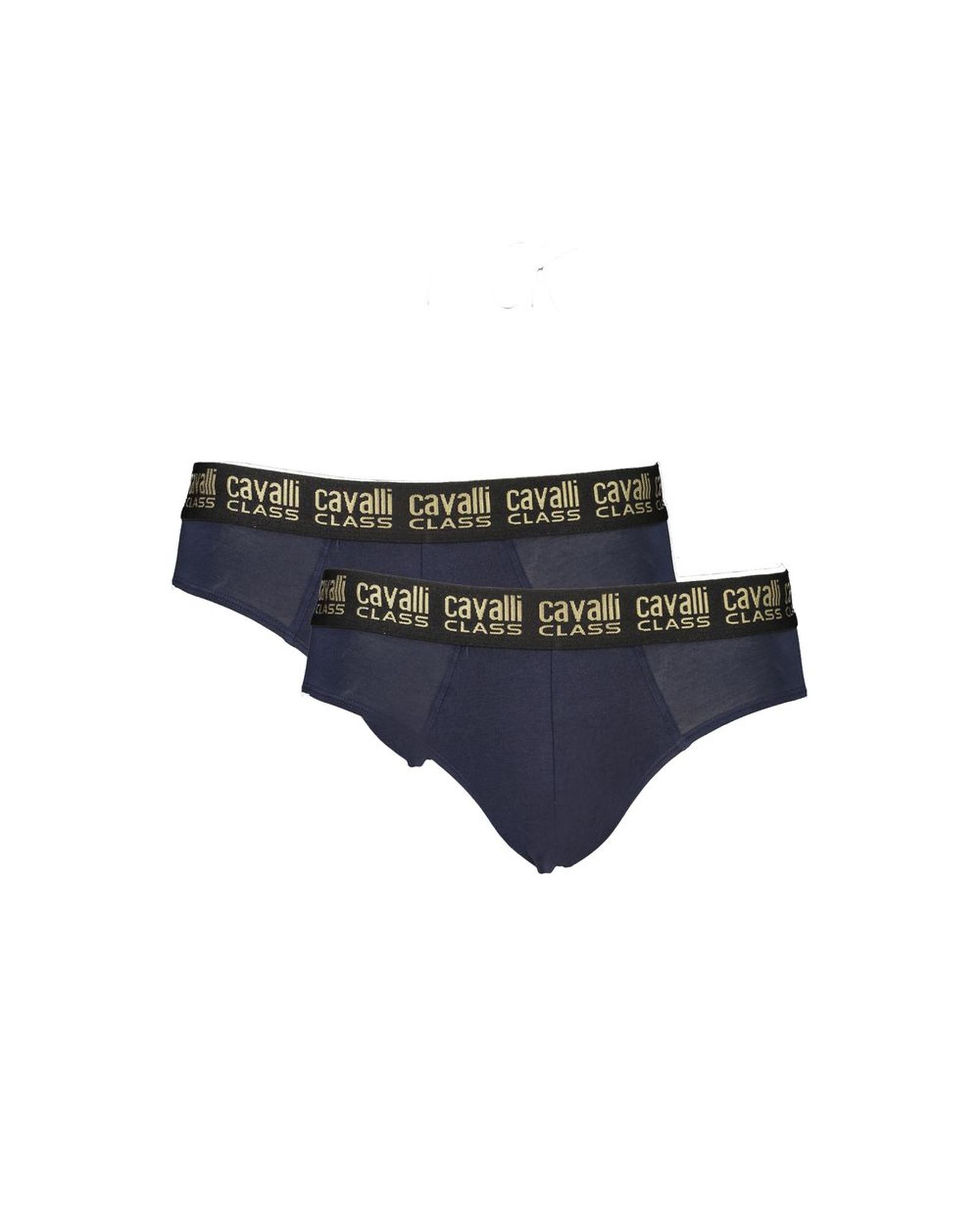 V539-CA-32607-XL-202506161022-00 Cavalli Class Men's Blue Cotton Underwear - XL - Image 1