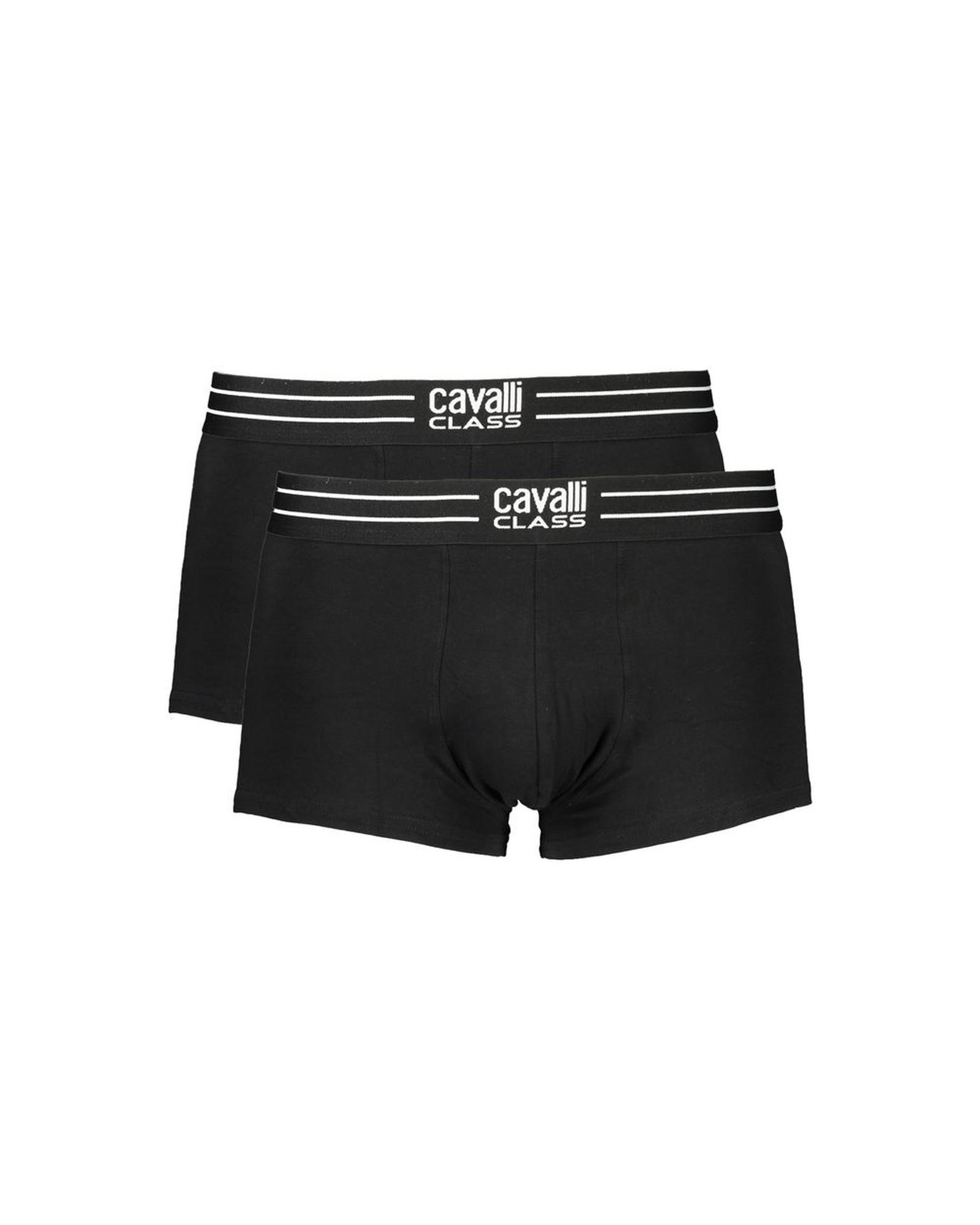 V539-CA-32611-L-202506161027-00 Cavalli Class Men's Black Cotton Underwear - L - Image 1