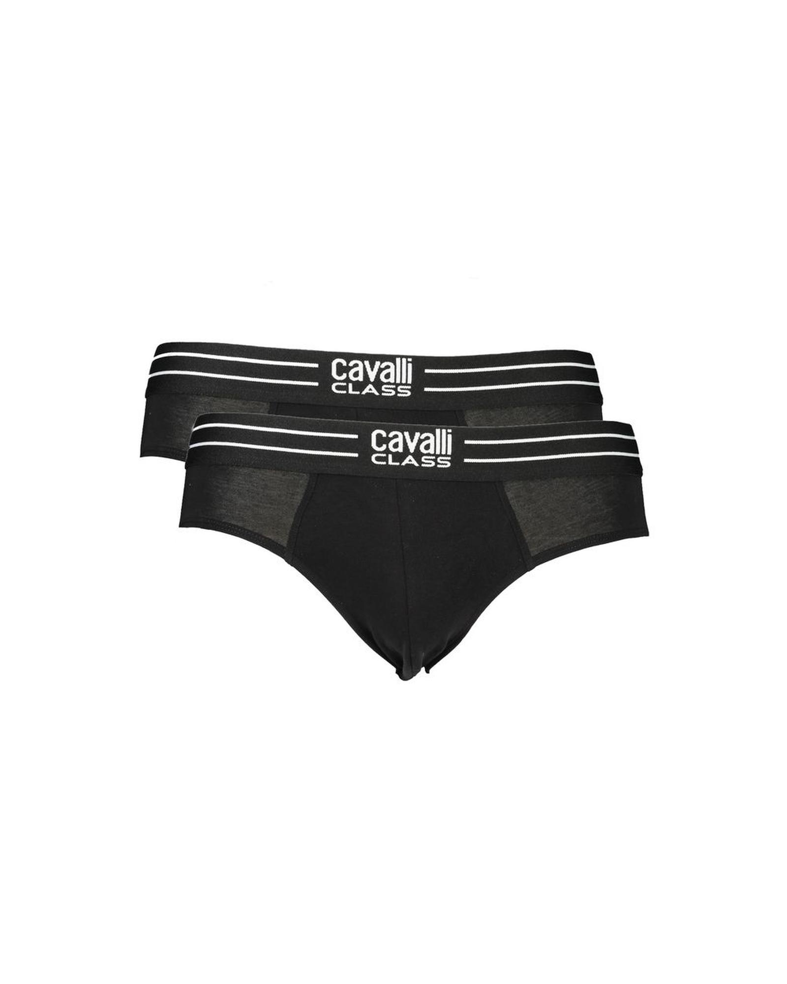 V539-CA-32710-M-202506161035-00 Cavalli Class Men's Black Cotton Underwear - M - Image 1
