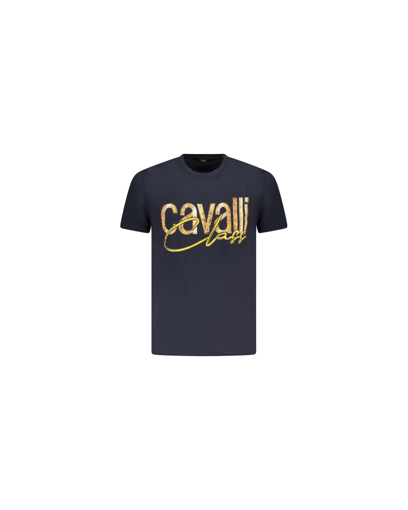 V539-CA-36638-M-202506161532-00 Cavalli Class Men's Blue Cotton T-Shirt - M - Image 1