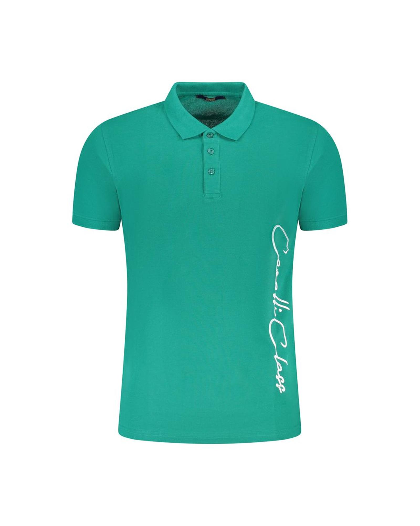 V539-CA-36659-M-202506161330-00 Cavalli Class Men's Green Cotton Polo Shirt - M - Image 1
