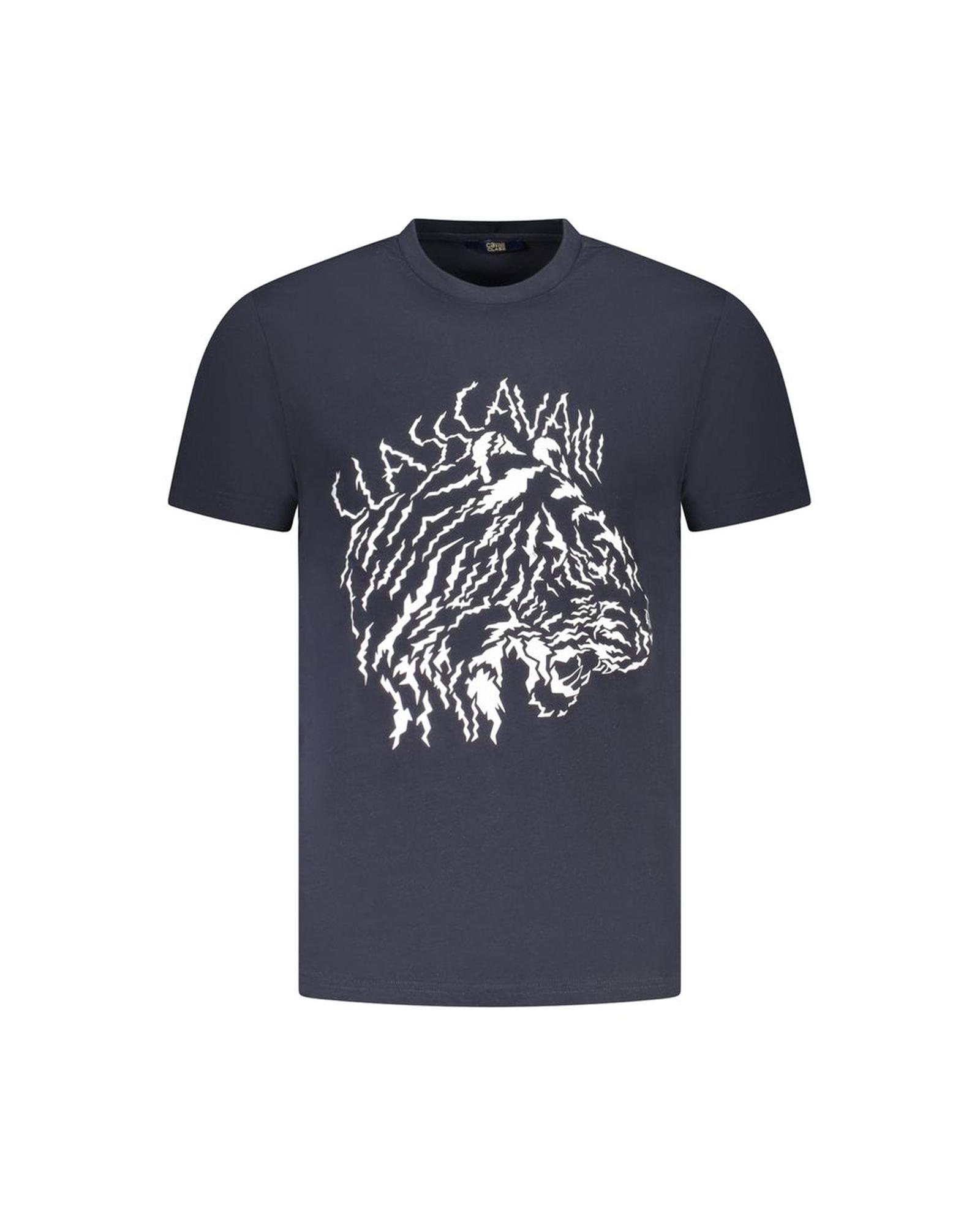 V539-CA-36691-M-202506161445-00 Cavalli Class Men's Blue Cotton T-Shirt - M - Image 1