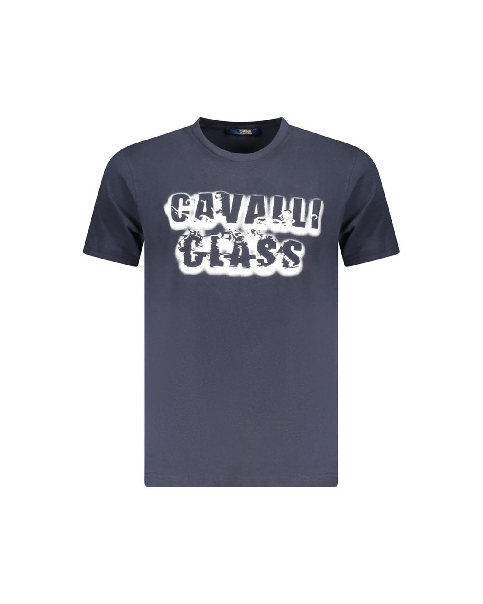 V539-CA-36706-L-202506161531-00 Cavalli Class Men's Blue Cotton T-Shirt - L - Image 1