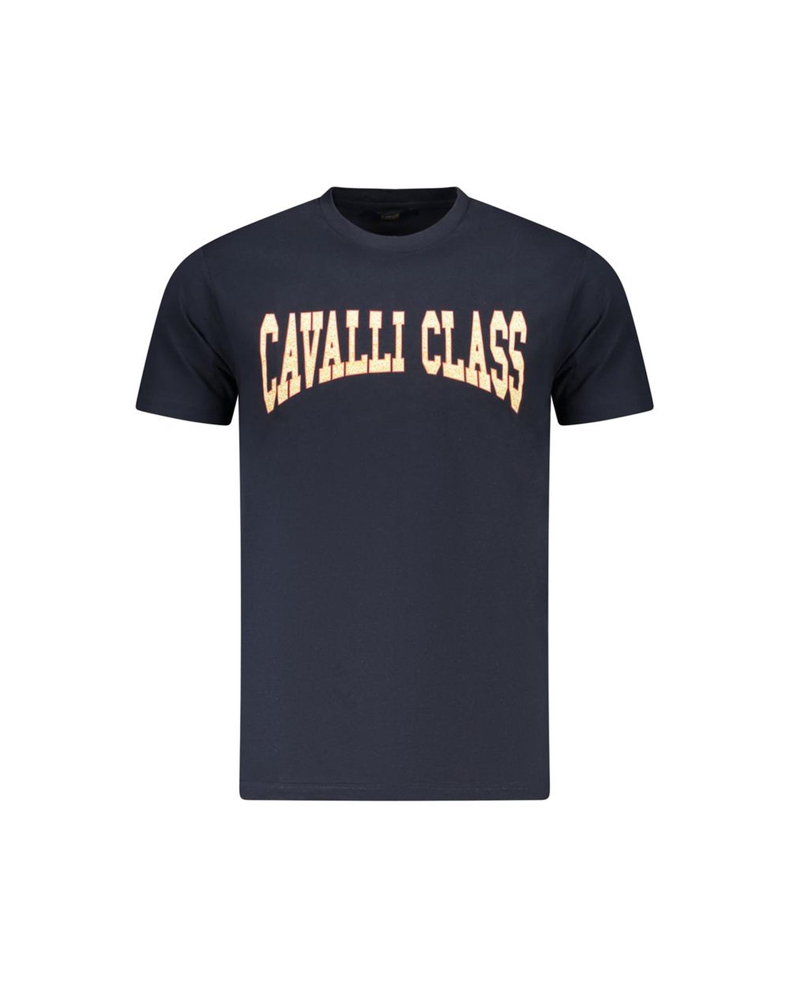 V539-CA-36708-L-202506161535-00 Cavalli Class Men's Blue Cotton T-Shirt - L - Image 1