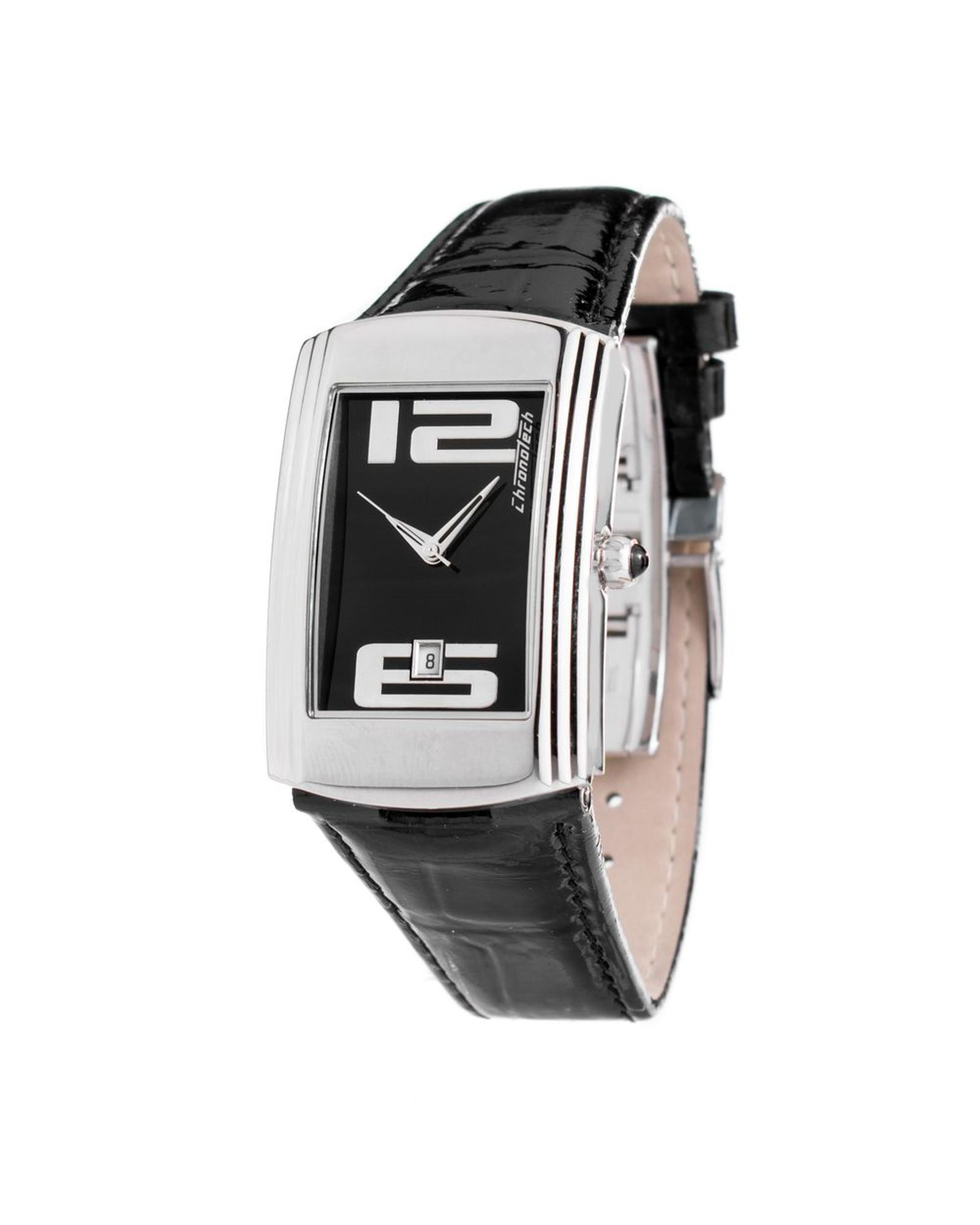V539-CHCT7017B04AC-202506161847-00 Chronotech Unisex's Black Leather Watch - One Size - Image 1