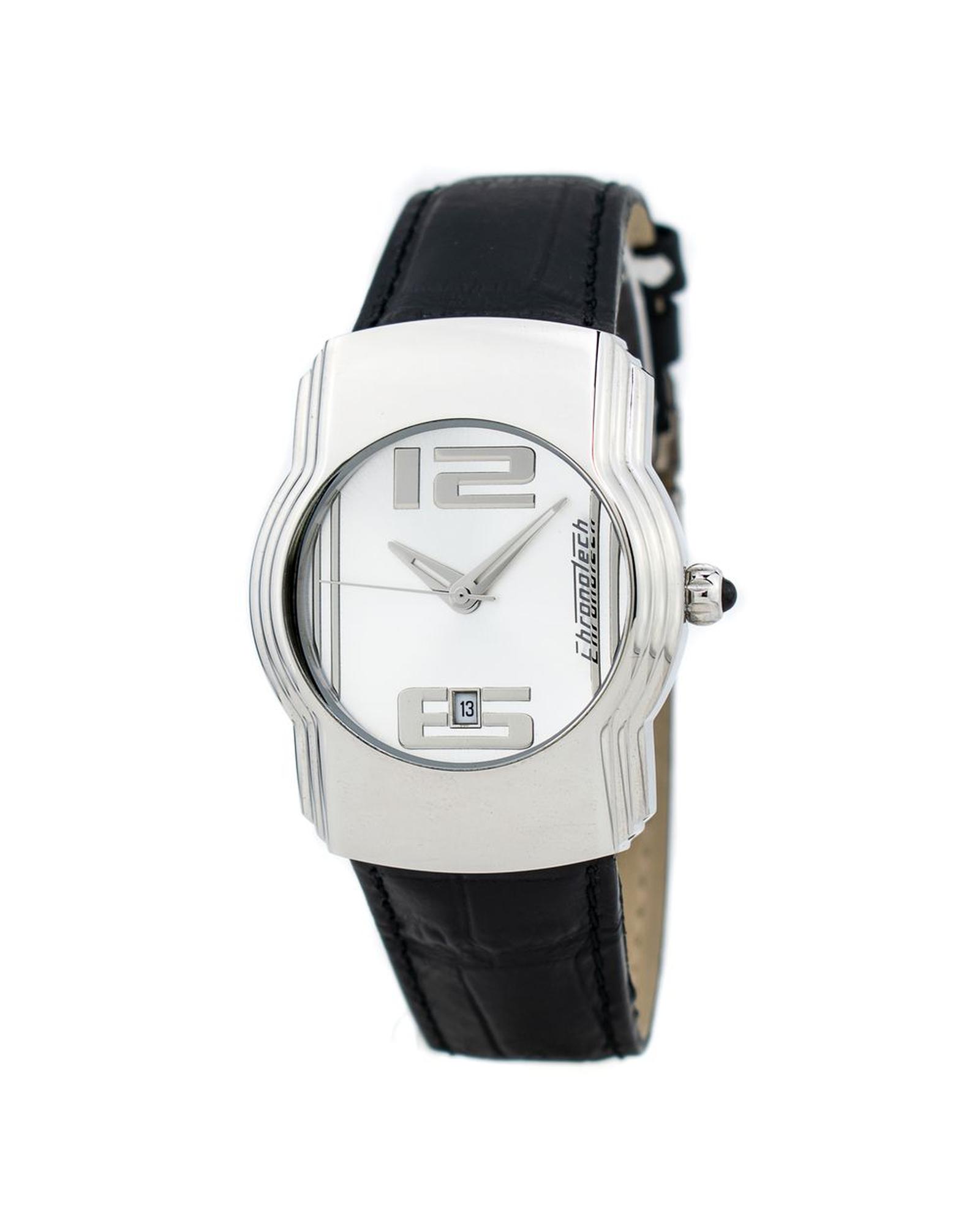 V539-CHCT7279M03AC-202506161715-00 Chronotech Men's Black Leather Watch - One Size - Image 1