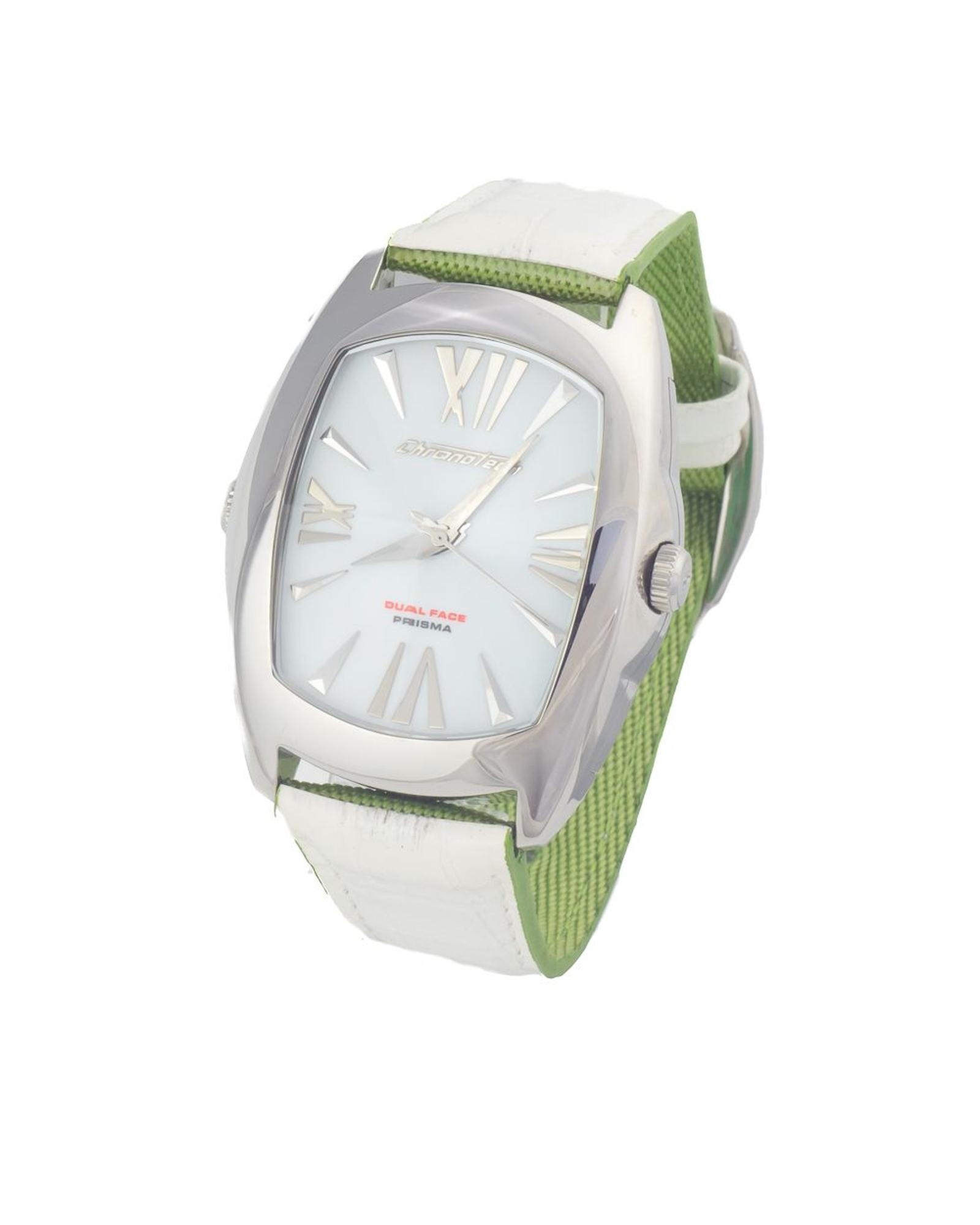 V539-CHCT7696M05AC-202506161747-00 Chronotech Men's Green Leather Watch - One Size - Image 1