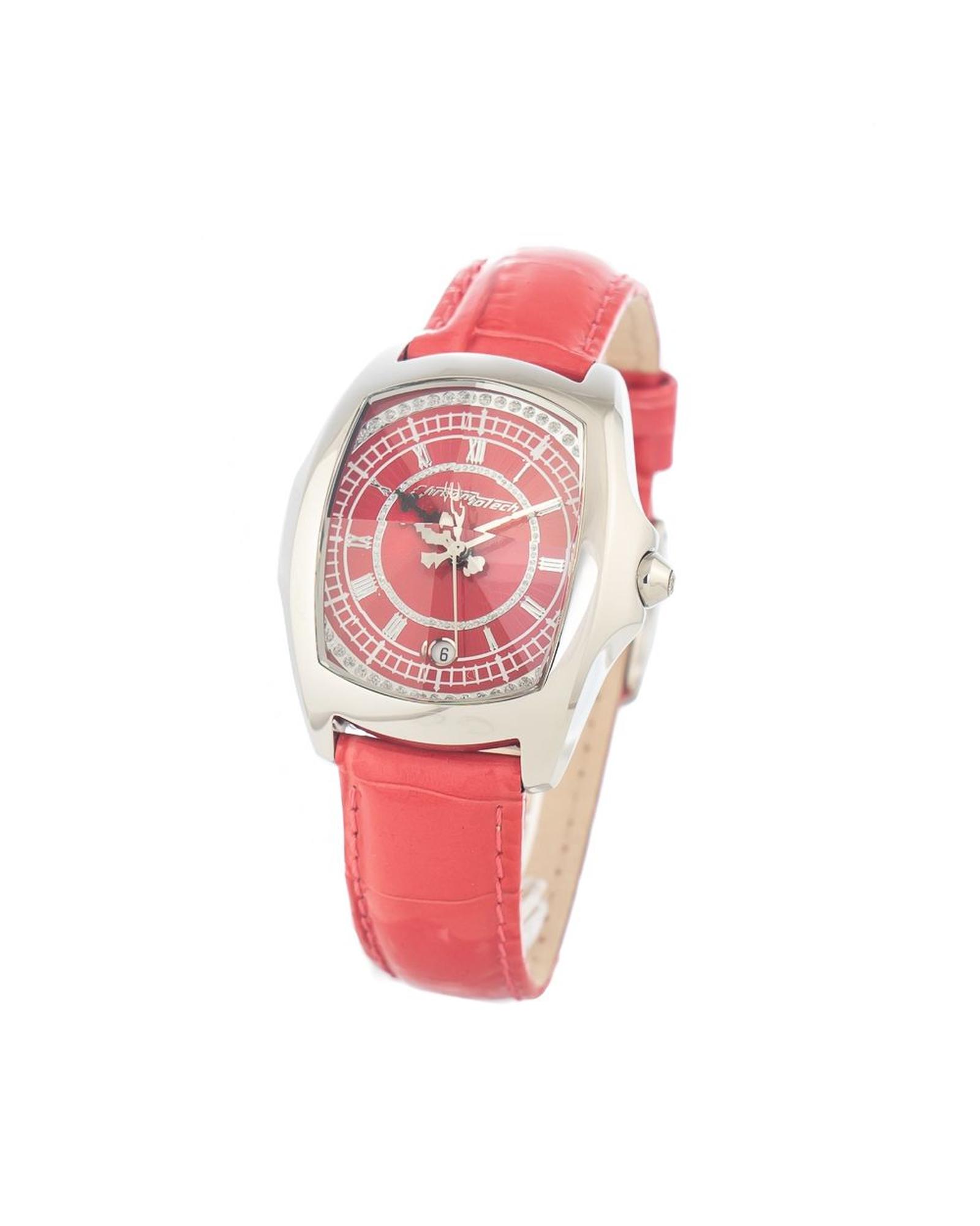 V539-CHCT7896L97AC-202506161810-00 Chronotech Women's Red Leather Watch - One Size - Image 1