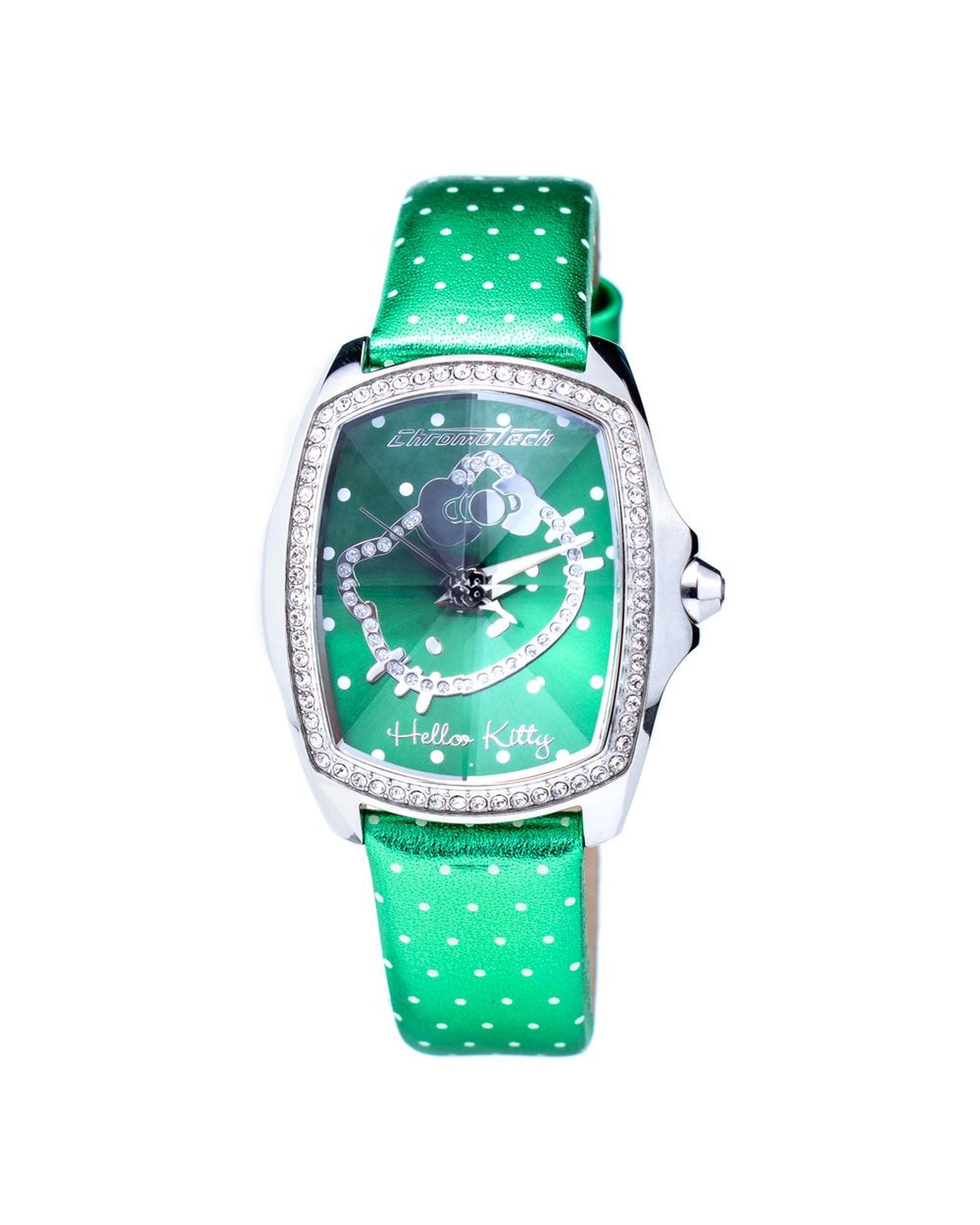 V539-CHCT7896LS45AC-202506161815-00 Chronotech Women's Green Leather Watch - One Size - Image 1