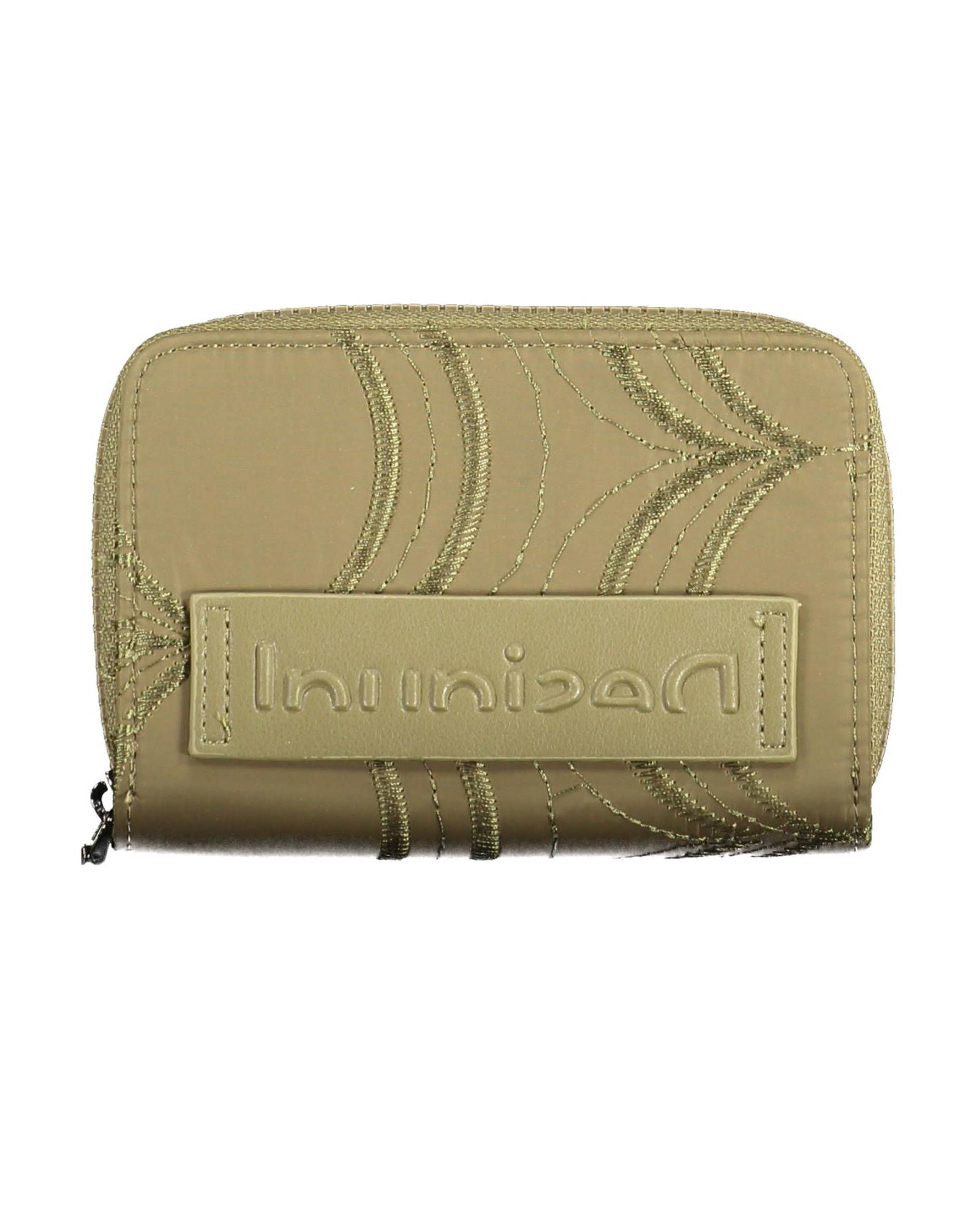 V539-DE-14553-202506162026-00 Desigual Women's Elegant Green Zip Wallet with Contrasting Details - One Size - Image 1