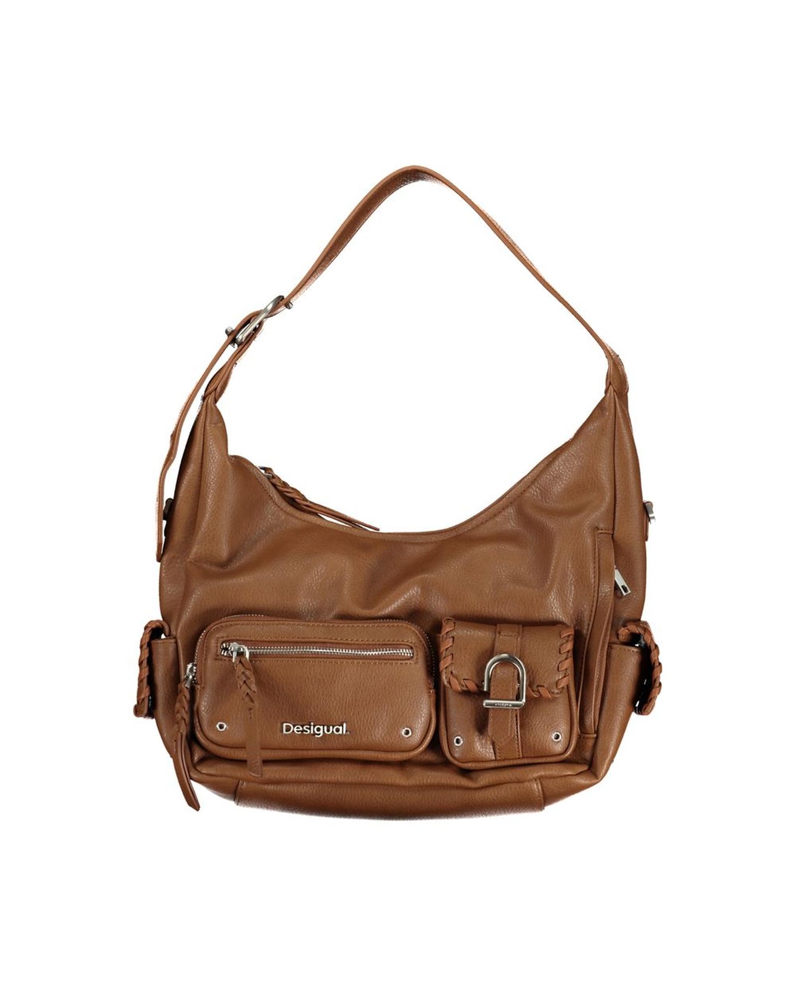 V539-DE-28063-202506162127-00 Desigual Women's Brown Polyethylene Handbag - One Size - Image 1