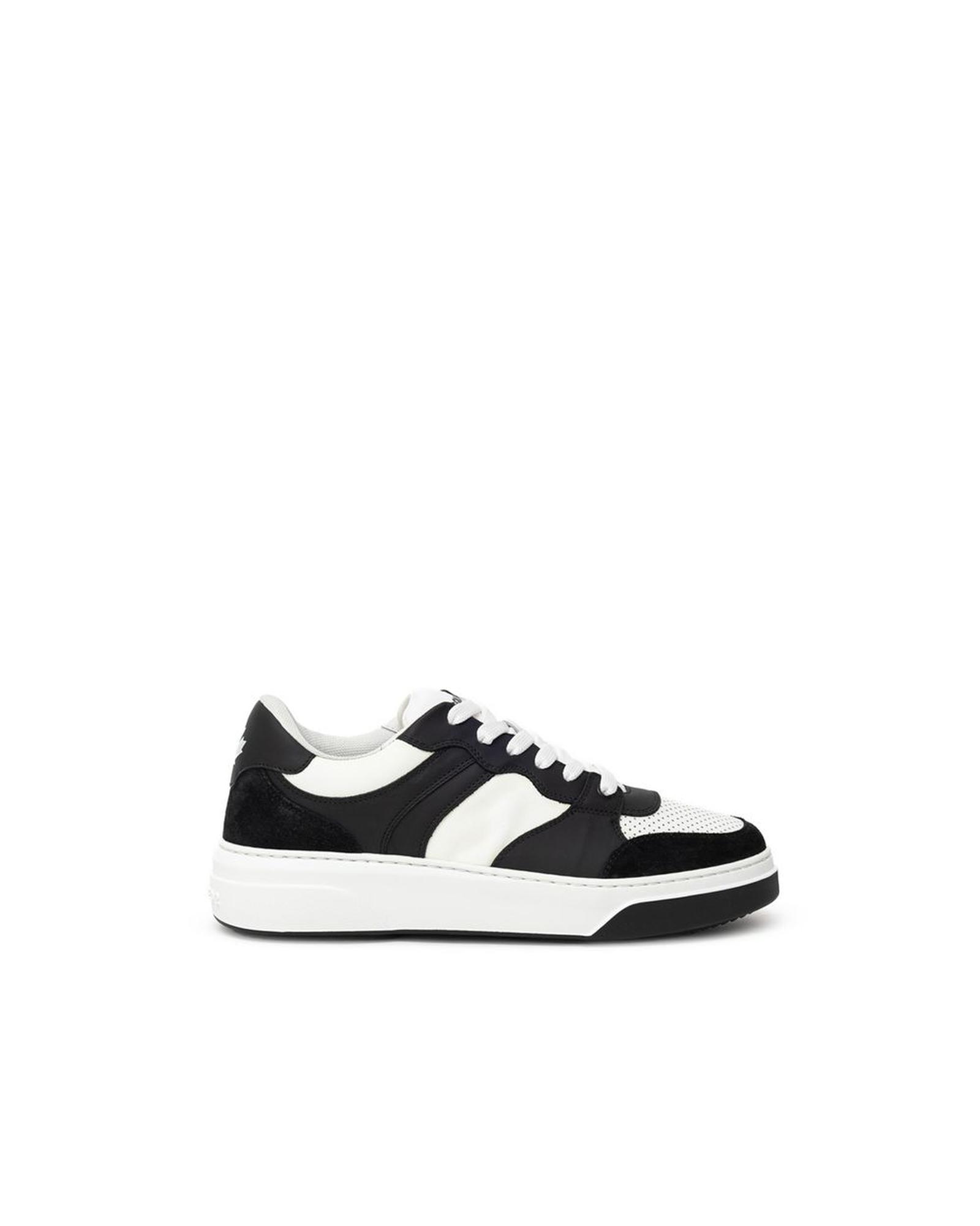V539-DS-915466620009954-EU42US9-202506162010-00 Dsquared� Men's Black And White Leather Sneaker - 42 EU - Image 1