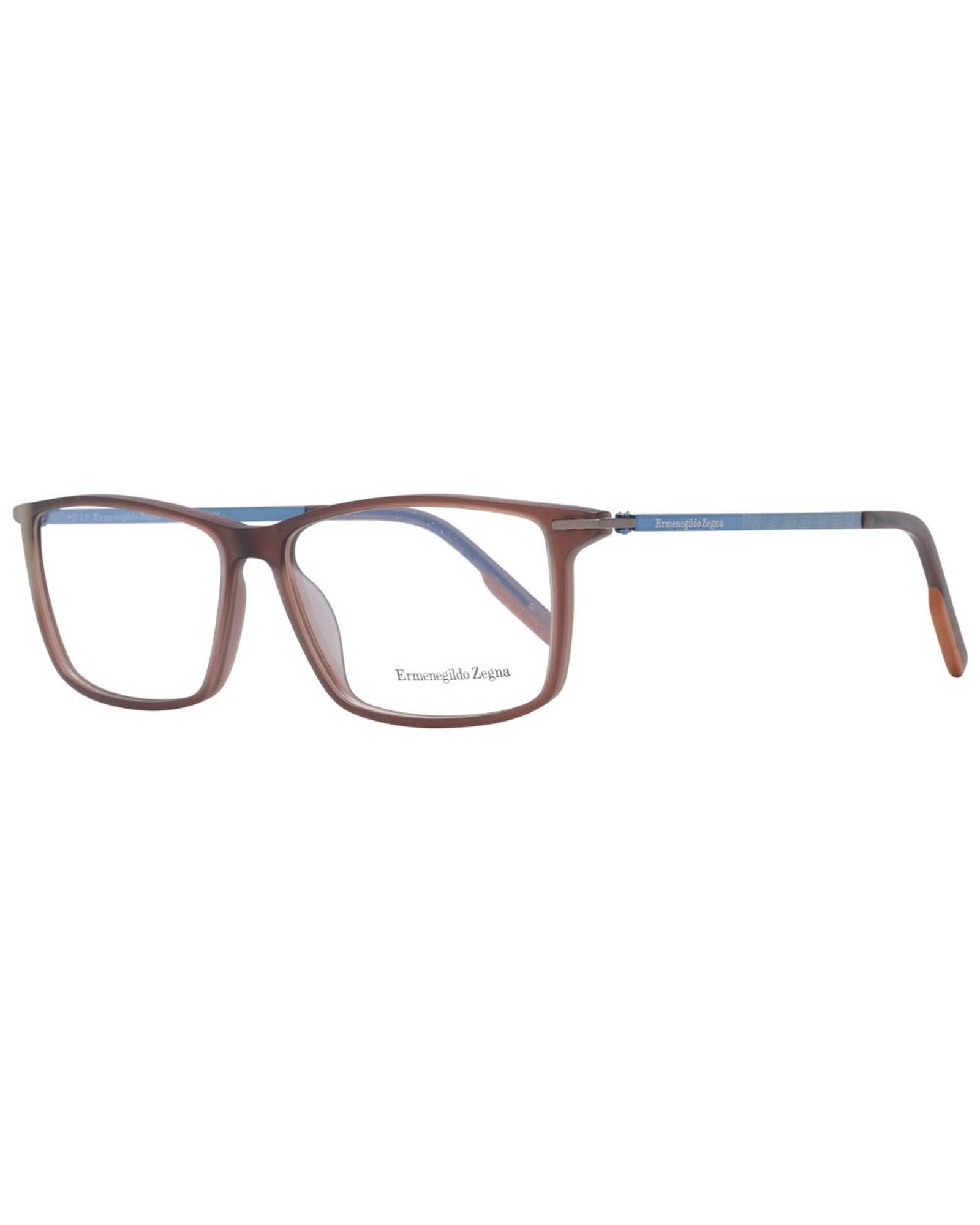 V539-ER-1053501-202506162012-00 Ermenegildo Zegna Men's Brown Optical Frames - One Size - Image 1