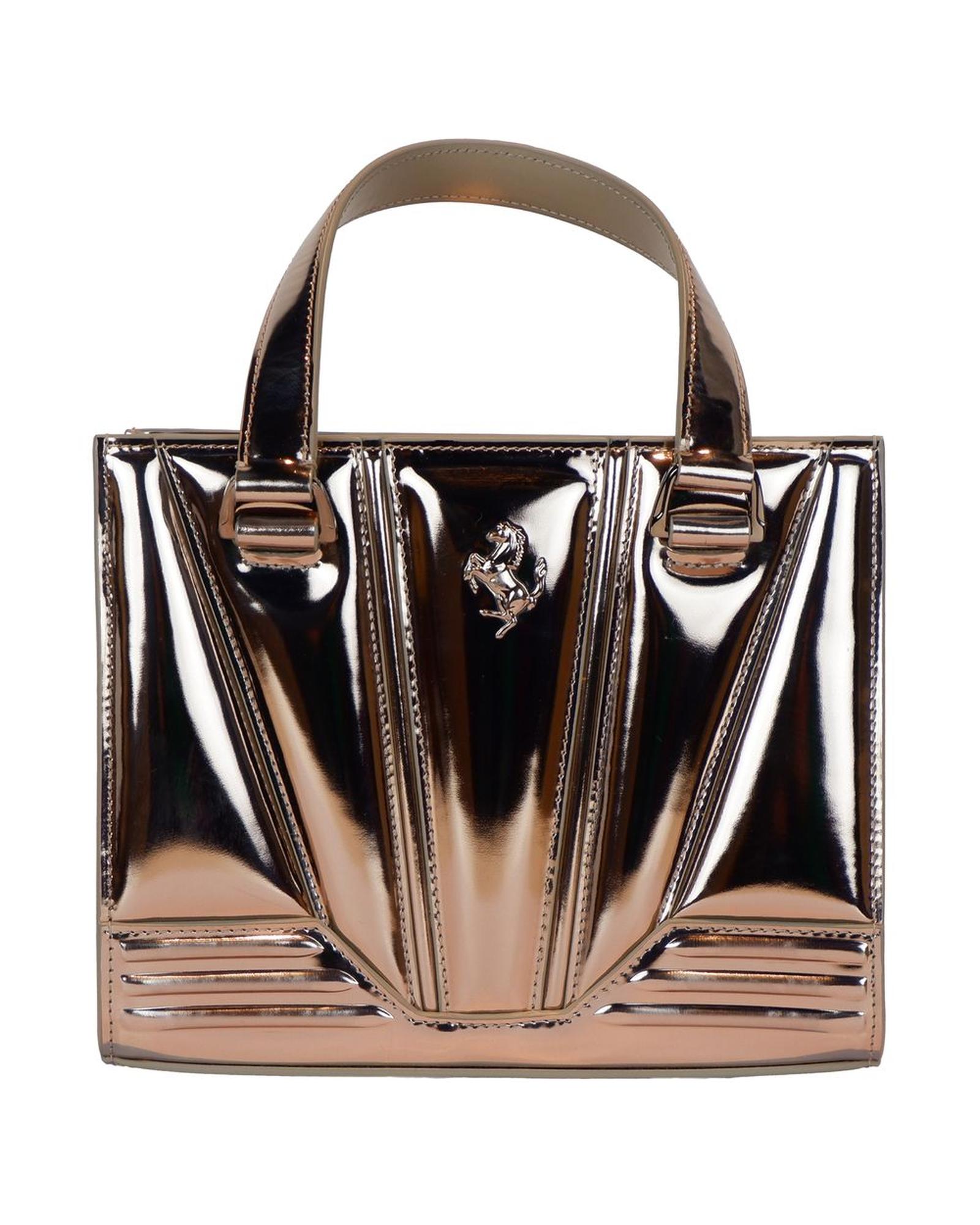 V539-FE-14950-202506162337-00 Ferrari Women's Gray Leather Handbag - One Size - Image 1