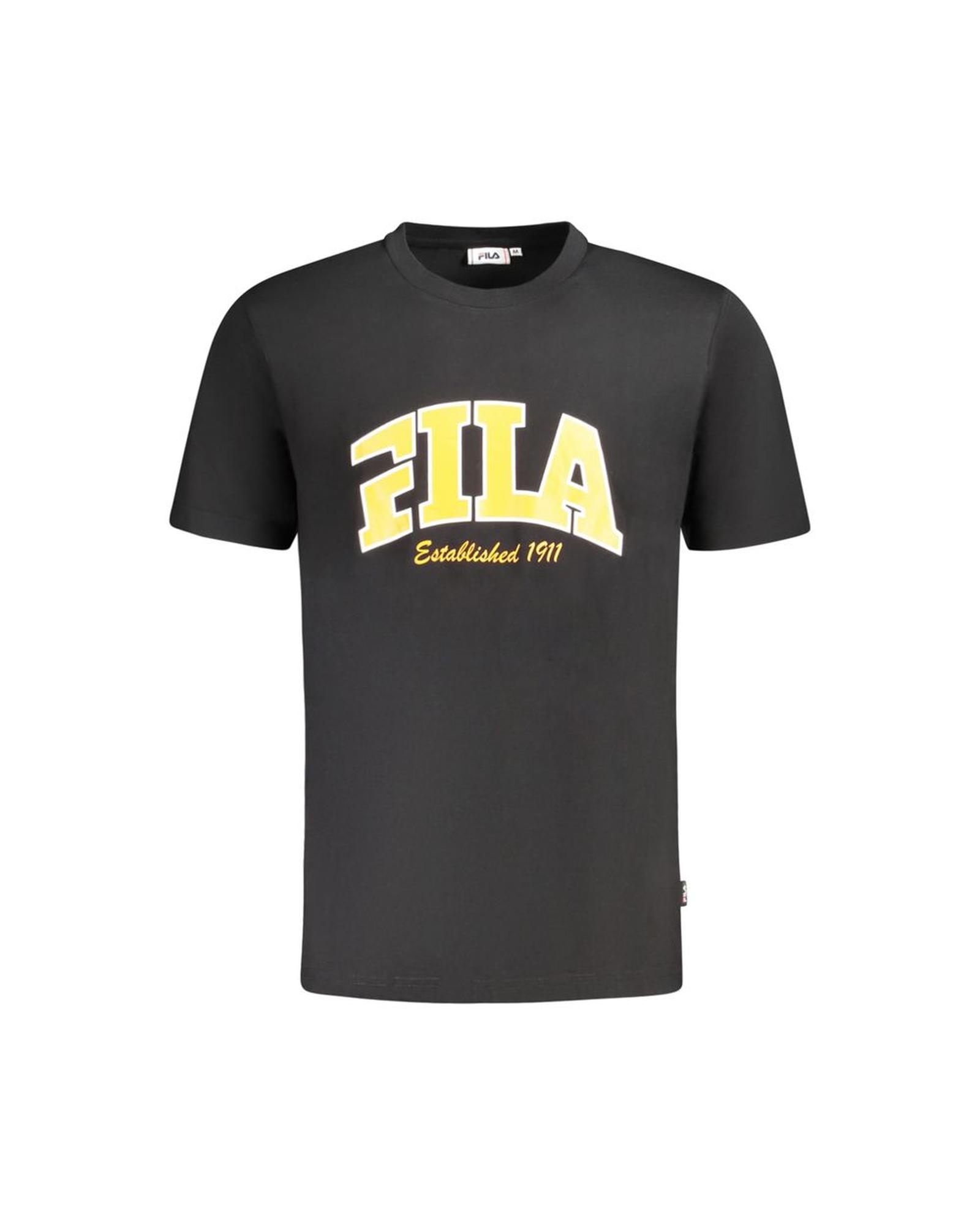 V539-FI-35398-XL-202506162230-00 Fila Men's Black Cotton T-Shirt - XL - Image 1