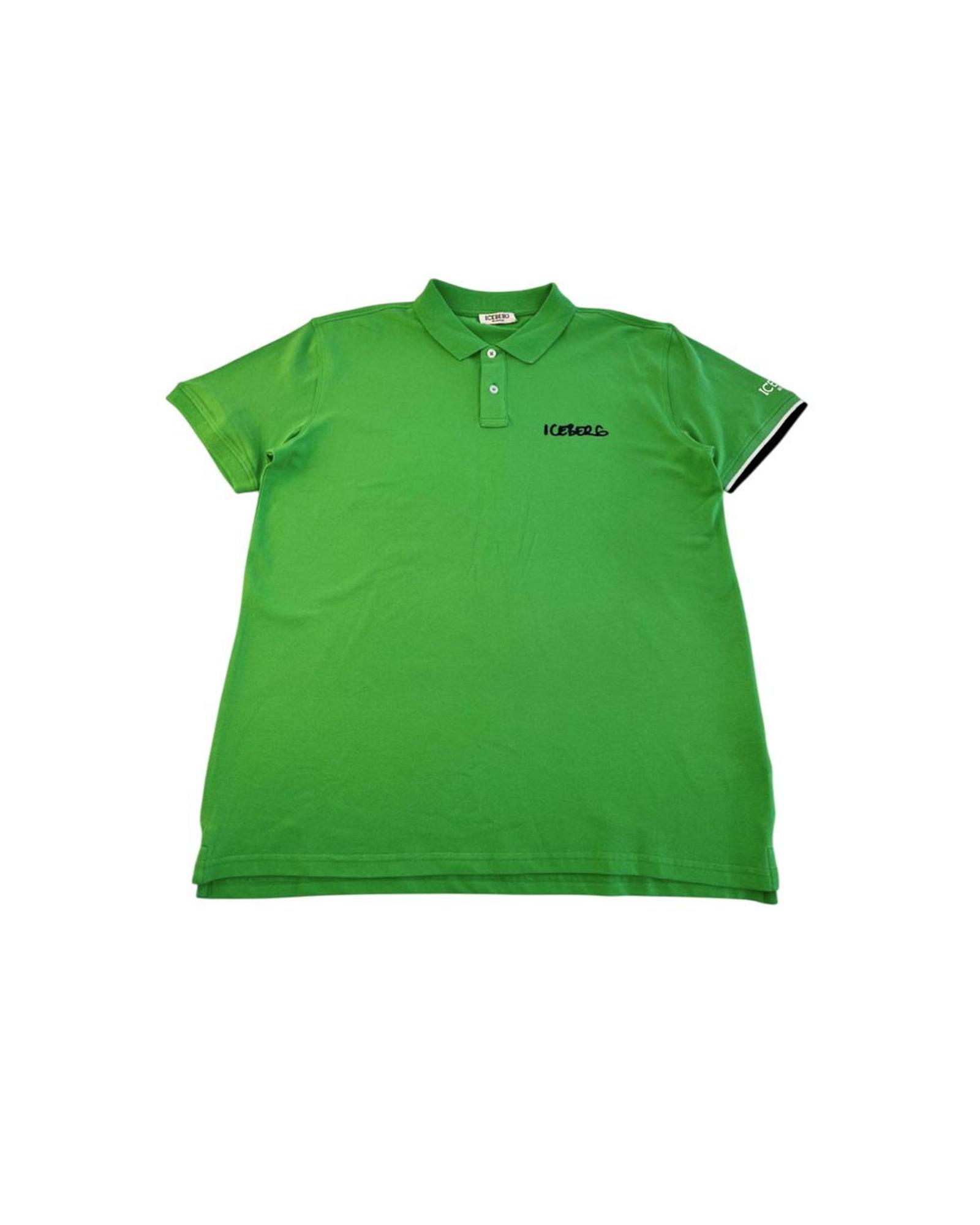 V539-IC-24790-L-202506170221-00 Iceberg Men's Green Cotton Polo Shirt - L - Image 1