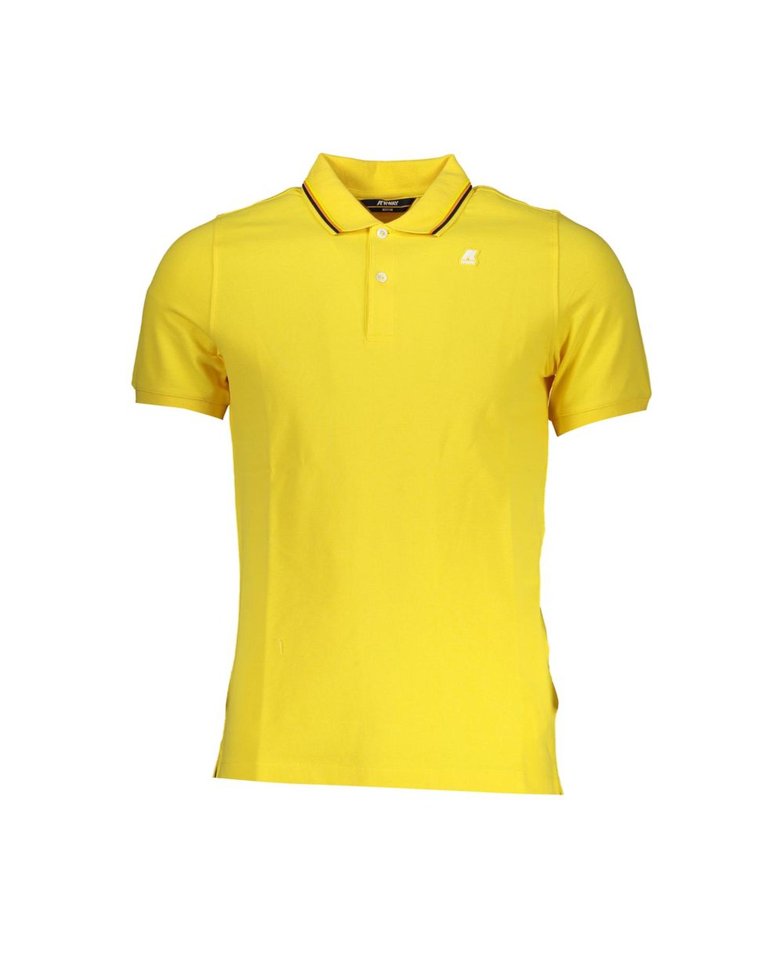 V539-KW-28813-S-202506170506-00 K-WAY Men's Yellow Cotton Polo Shirt - S - Image 1