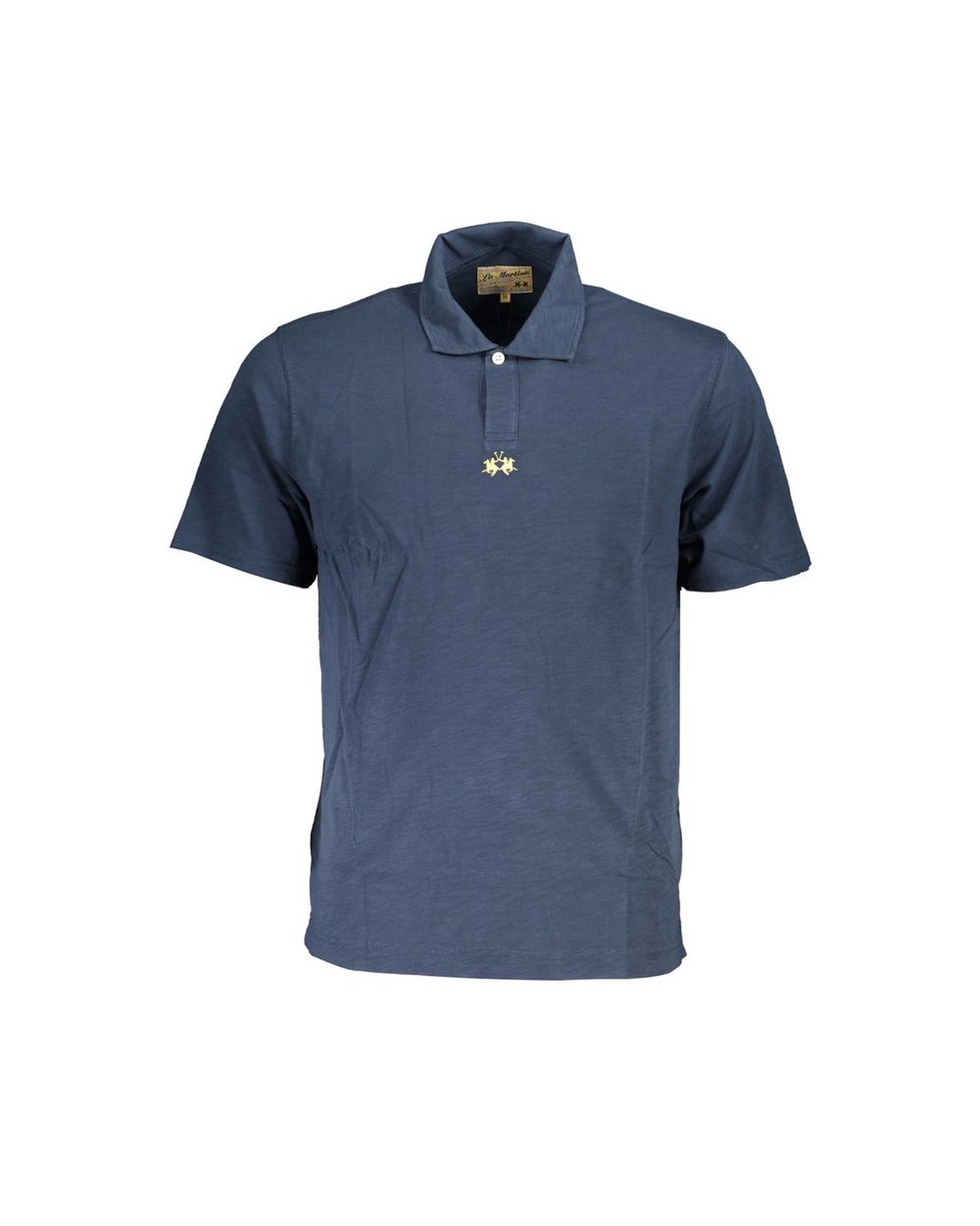 V539-LA-23082-S-202506170647-00 La Martina Men's Blue Cotton Polo Shirt - S - Image 1