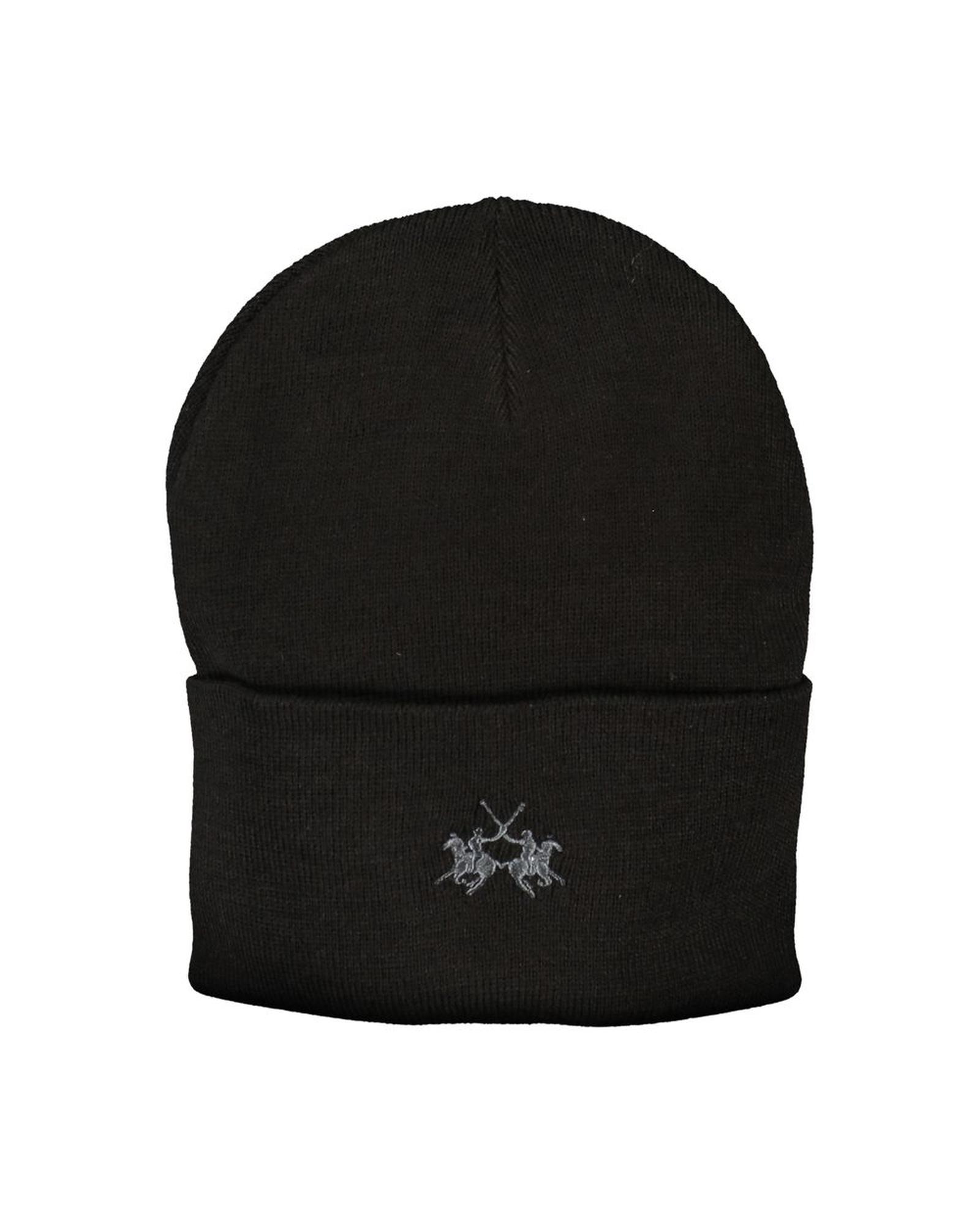 V539-LA-27043-202506170732-00 La Martina Men's Black Polyester Hats & Cap - One Size - Image 1